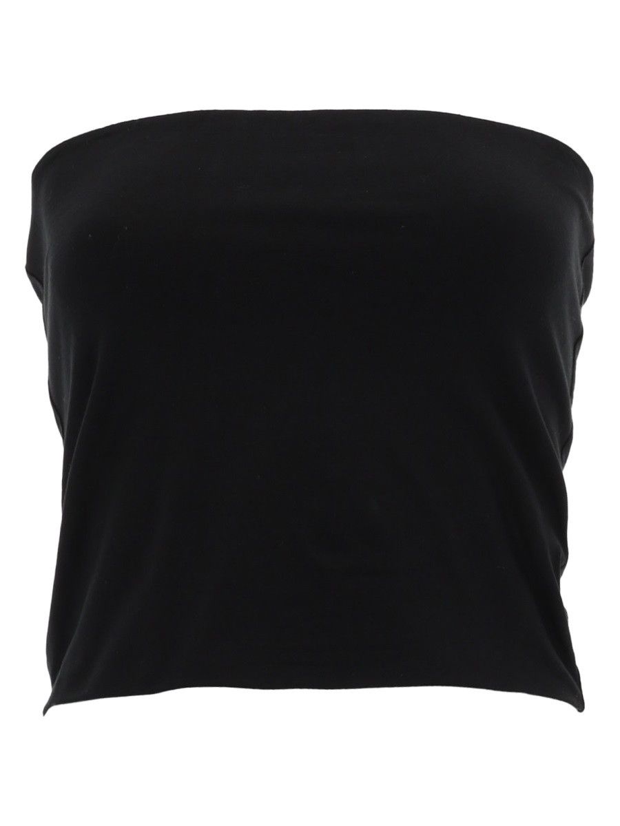 Brunello Cucinelli BRUNELLO CUCINELLI COTTON BANDEAU TOP - BLACK Size XL / US 12-14 / IT 48-50 - 1 Thumbnail
