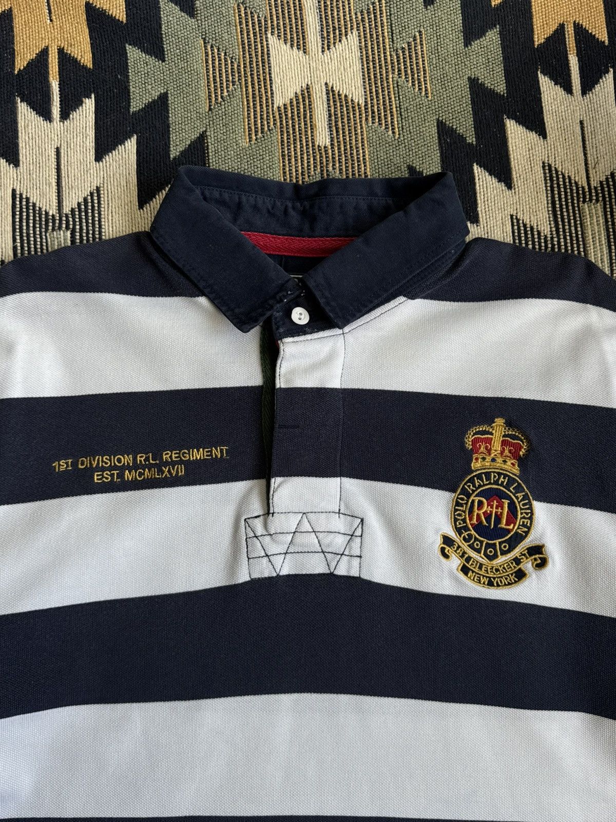 Polo Ralph Lauren Vintage Polo Ralph Lauren Stripped Rugby Longsleve Size US XL / EU 56 / 4 - 6 Thumbnail