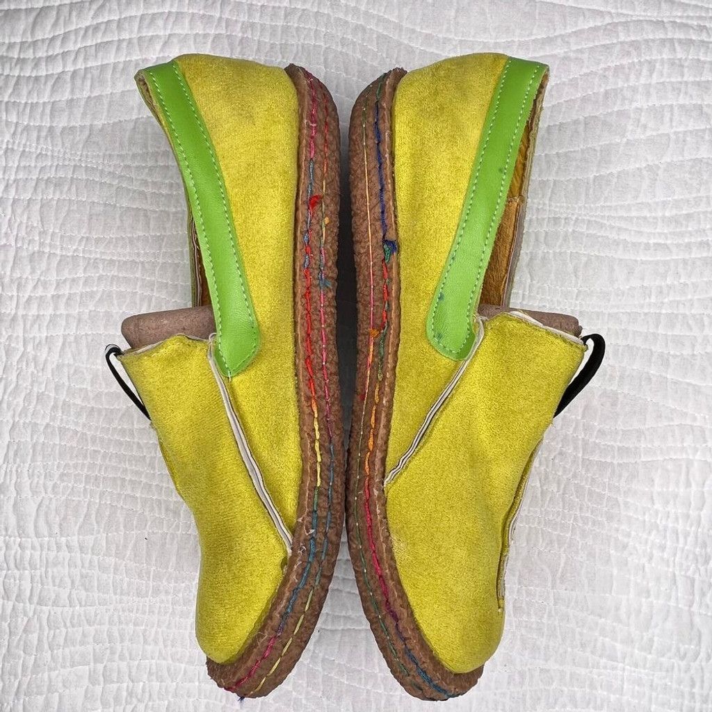 The Unbranded Brand Ovelo Tezoo Rainbow Loafers Womens 8.5 Unisex Vegan Suede Size US 8.5 / IT 38.5 - 2 Thumbnail