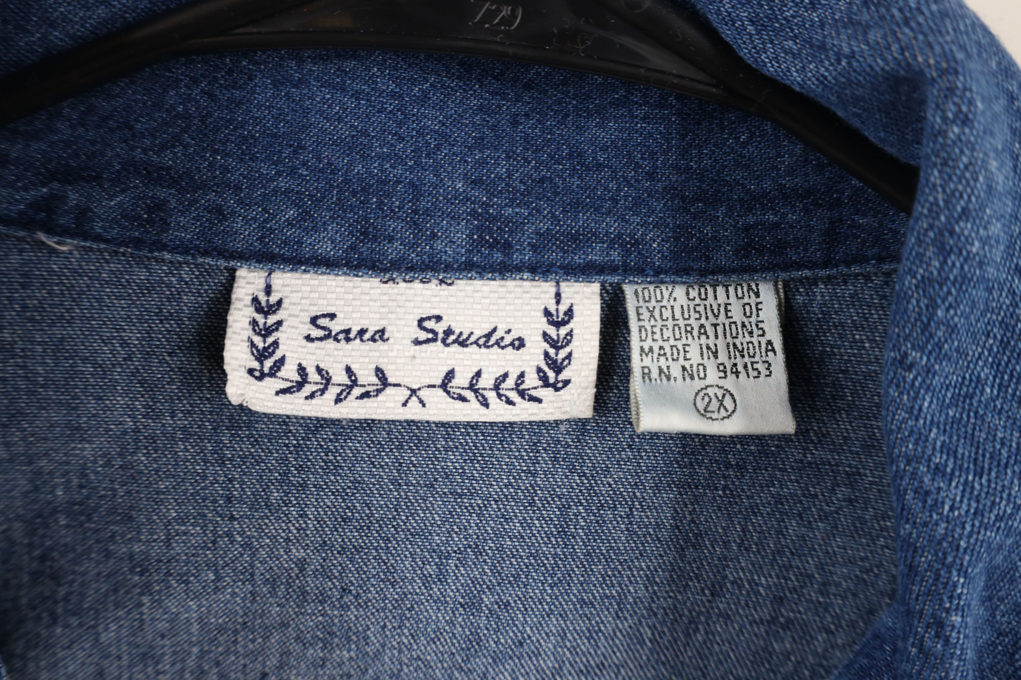 Vintage Vintage 90s Streetwear Patchwork Denim Jean Button Jacket Size XXL / US 16-18 / IT 52-54 - 5 Thumbnail
