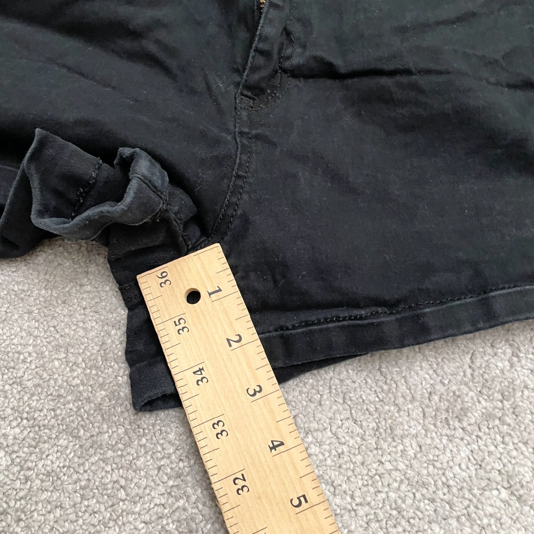 Vintage Refuge Black Cotton Blend 5-Pocket High Rise Shorts Women 10 Relaxed Fit Casual Everyday Mens? Size 32" / US 10 / IT 46 - 7 Thumbnail