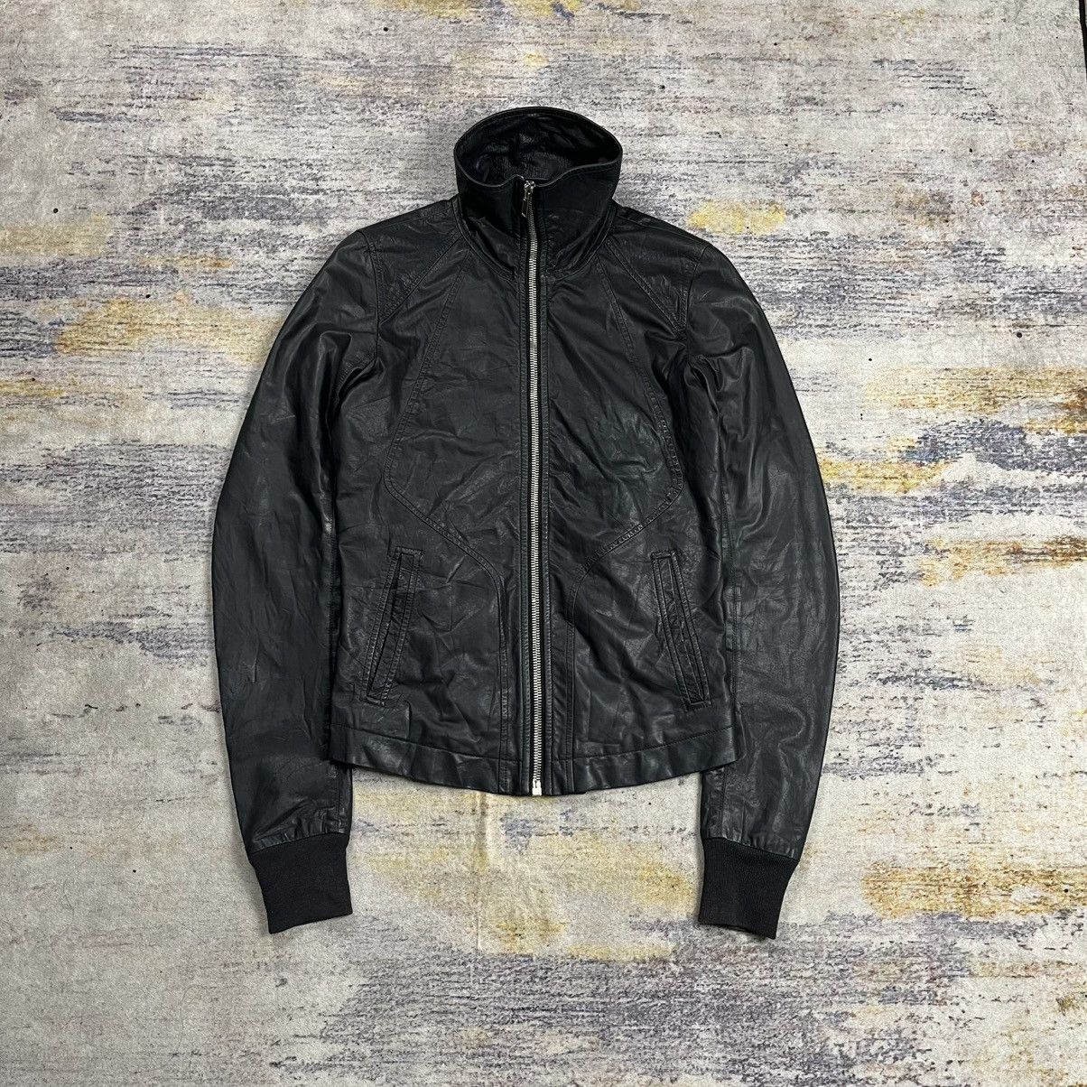Rick Owens Rick owens high neck leather jacket Size US S / EU 44-46 / 1 - 2 Thumbnail