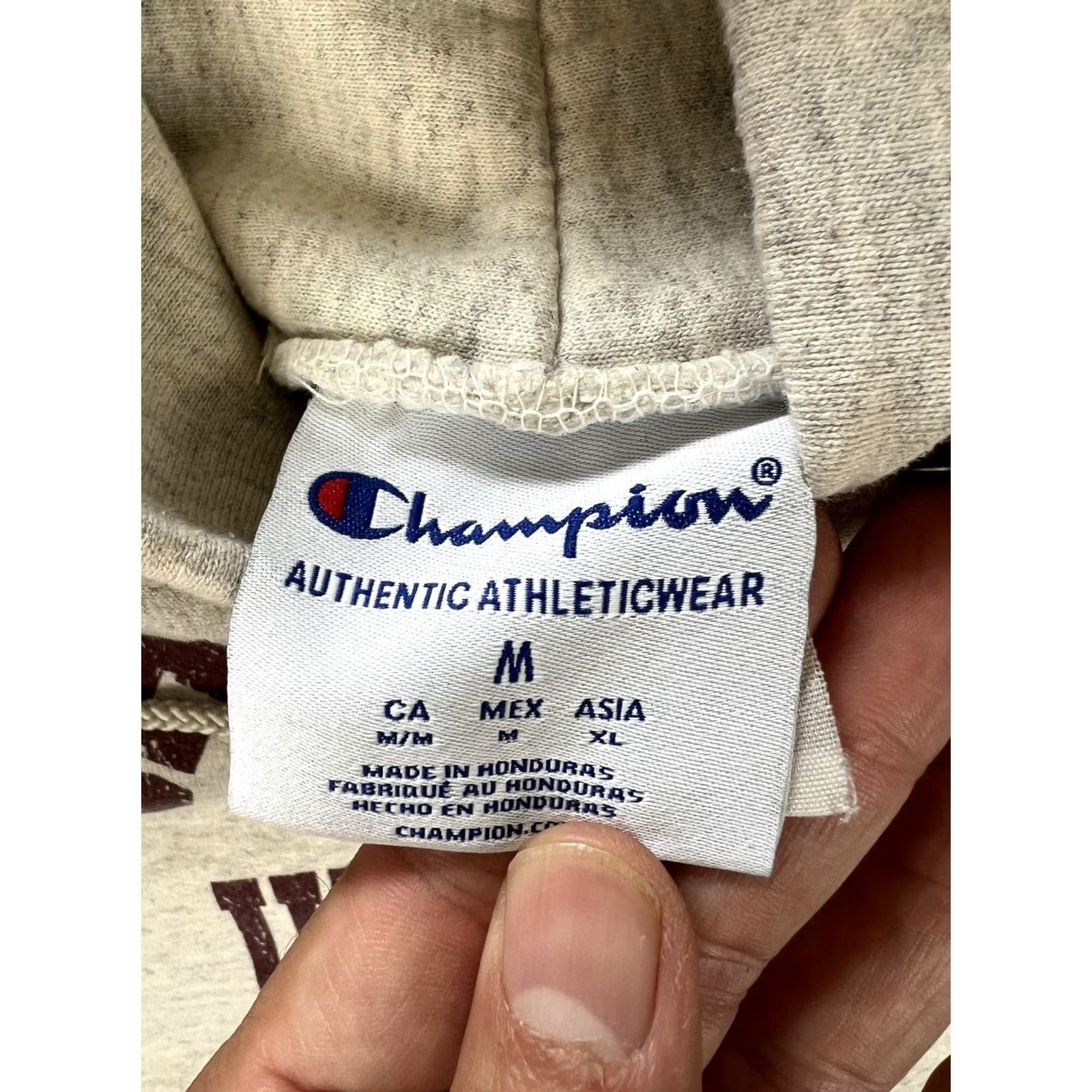 Champion VINTAGE Campbellsville University Hoodie Mens M Gray Fleece Sweatshirt Size US M / EU 48-50 / 2 - 6 Thumbnail