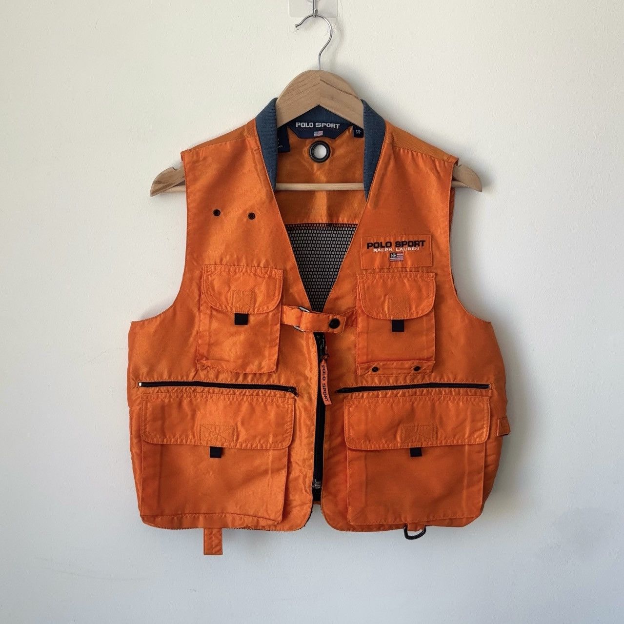 Polo Ralph Lauren Polo Sport 100% Nylon Hi Tech Utility Vest Safety Orange Size US S / EU 44-46 / 1 - 1 Thumbnail