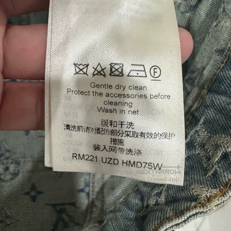 Louis Vuitton Louis Vuitton Fidon Flocked Embroidered Full Logo Denim Pa Size US 30 / EU 46 - 6 Thumbnail