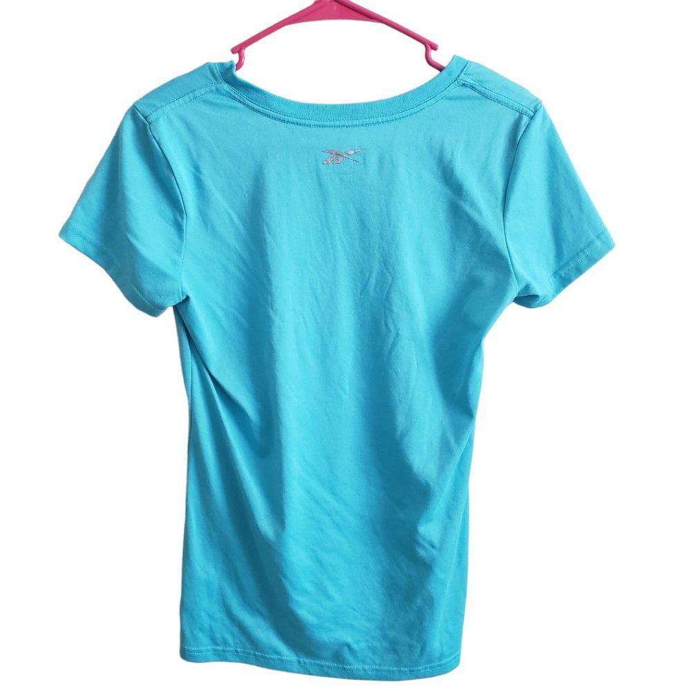 Reebok CT666a Reebok Ladies Turquoise V-neck Athletic T-shirt S Size S / US 4 / IT 40 - 2 Thumbnail