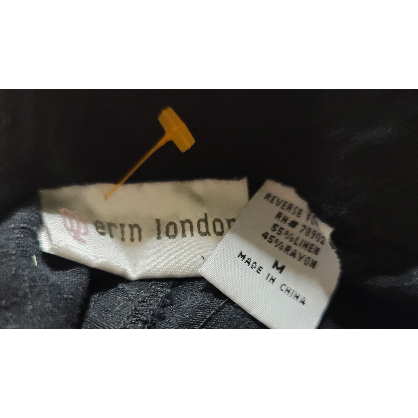 Other Erin London Black Linen Drawstring Waist Capri Pants Medium Size 32" / US 10 / IT 46 - 5 Thumbnail