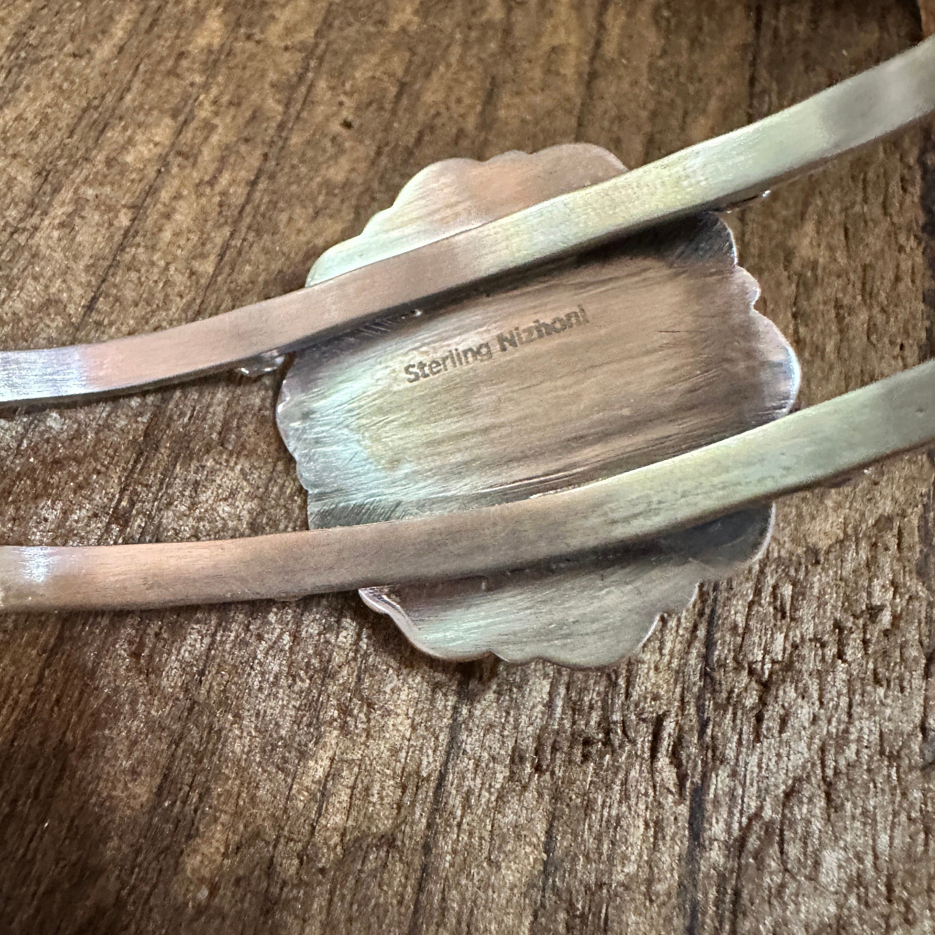 Other Handmade Sterling Silver Honey Dahlia Cuff Bracelet, Signed Size ONE SIZE - 7 Thumbnail