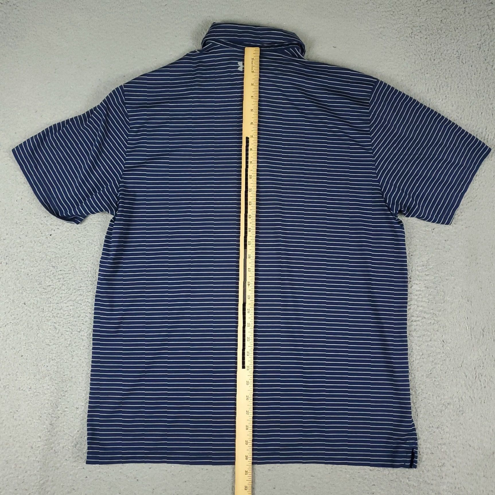 Under Armour Under Armour Polo Shirt Mens XL Blue Striped Golf Casual Short Sleeve Shirt Polo Mens Blue Striped Under Armour Size US XL / EU 56 / 4 - 4 Thumbnail
