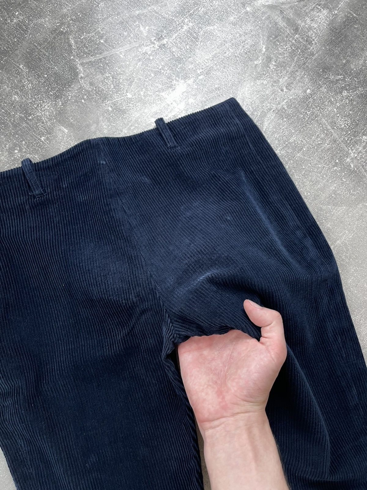Balenciaga Balenciaga Corduroy Pants Navy Blue Slim Fit Trousers Size 27" / US 4 / IT 40 - 10 Thumbnail
