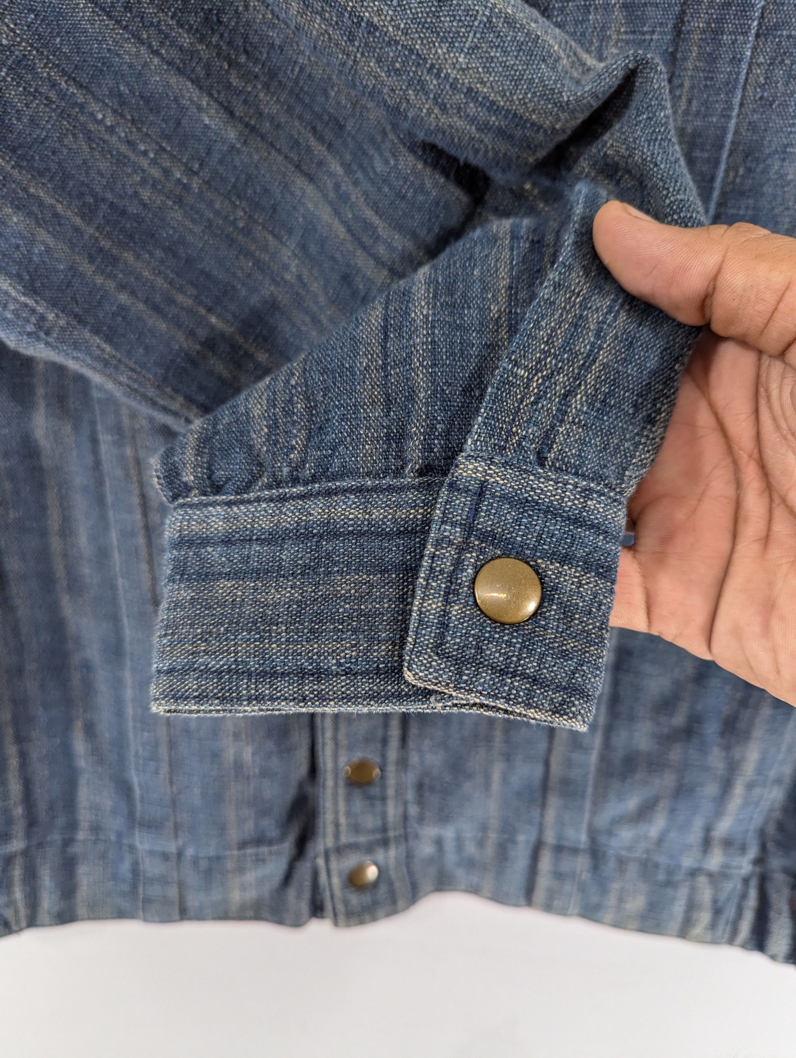 Japanese Brand Vintage Yuhei Anrico Atelier Denim Snap Button Jacket Size L / US 10 / IT 46 - 9 Thumbnail