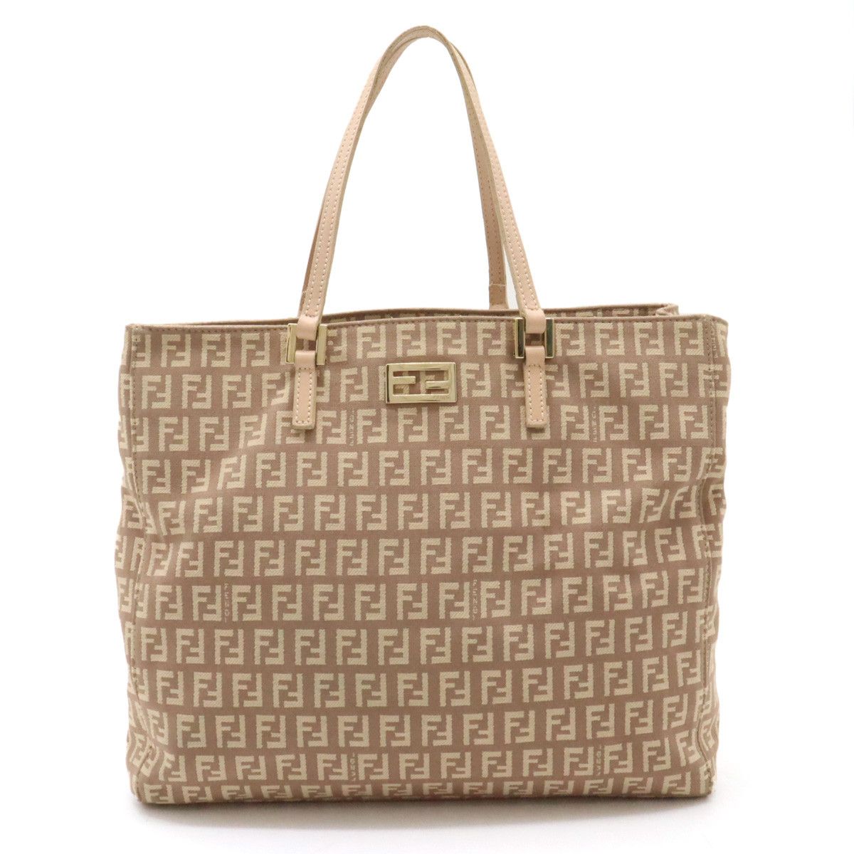 Fendi Fendi Fendi Zucchino Zucca Canvas/Leather Tote Bag 8BH133 Canvas Tote Bag 8BH133 in Very Good Condition Size ONE SIZE - 1 Thumbnail