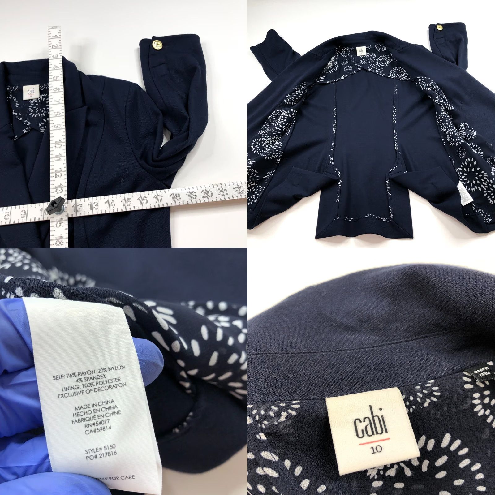 Vintage Cabi 10 Nautical Grand Slam Rayon Button Blazer Jacket Blue 5150 Blazer Women Regular Size 10 Blue 5150 Size L / US 10 / IT 46 - 9 Thumbnail