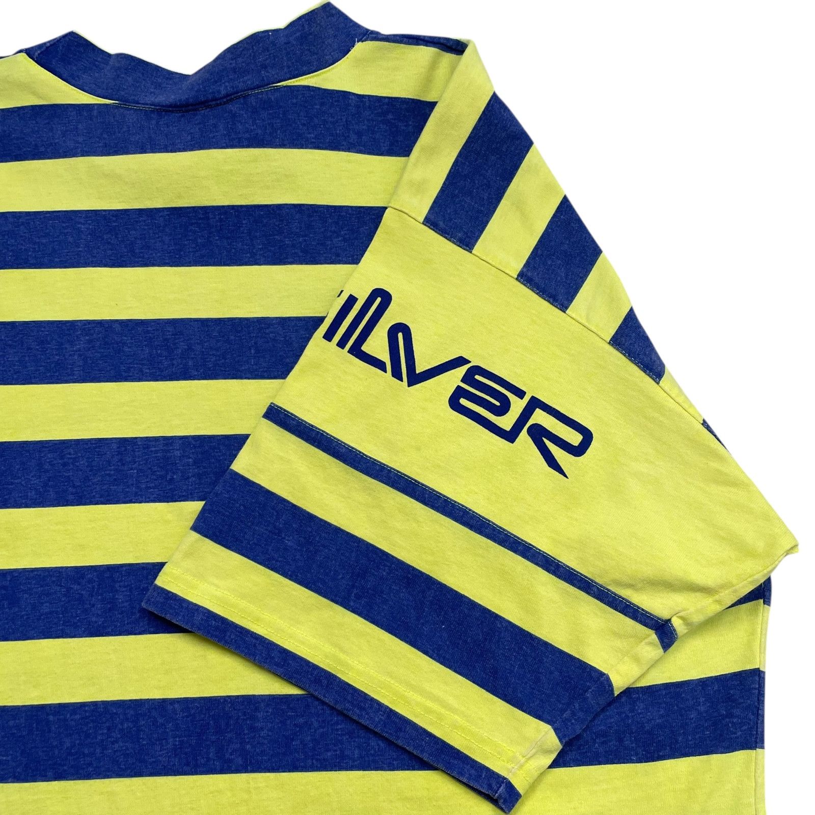 Quiksilver VTG 90s QUICKSILVER STRIPED LOGO SURF SKATE T-SHIRT NEON Size US XL / EU 56 / 4 - 4 Thumbnail