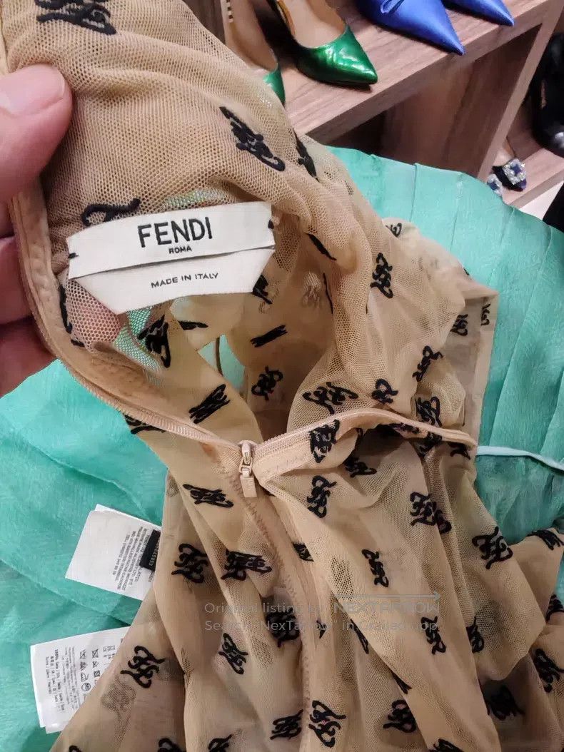 Fendi Fendi Dress, made of green silk fabric Size XS / US 0-2 / IT 36-38 - 5 Thumbnail