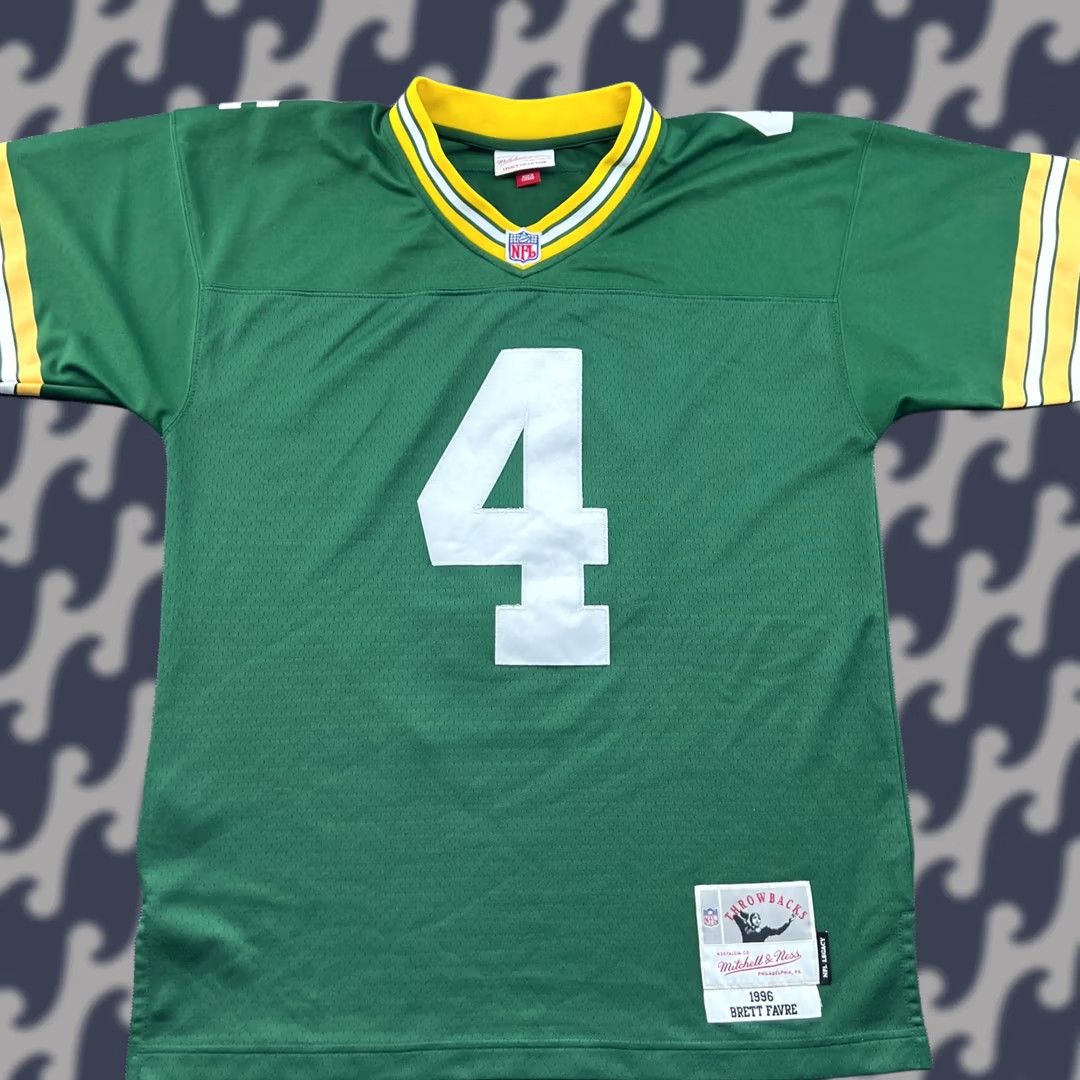 Mitchell & Ness Mitchell & Ness Brett Favre #4 Green Bay Packers 1996 Legacy Jersey Mens Medium Size US L / EU 52-54 / 3 - 1 Thumbnail
