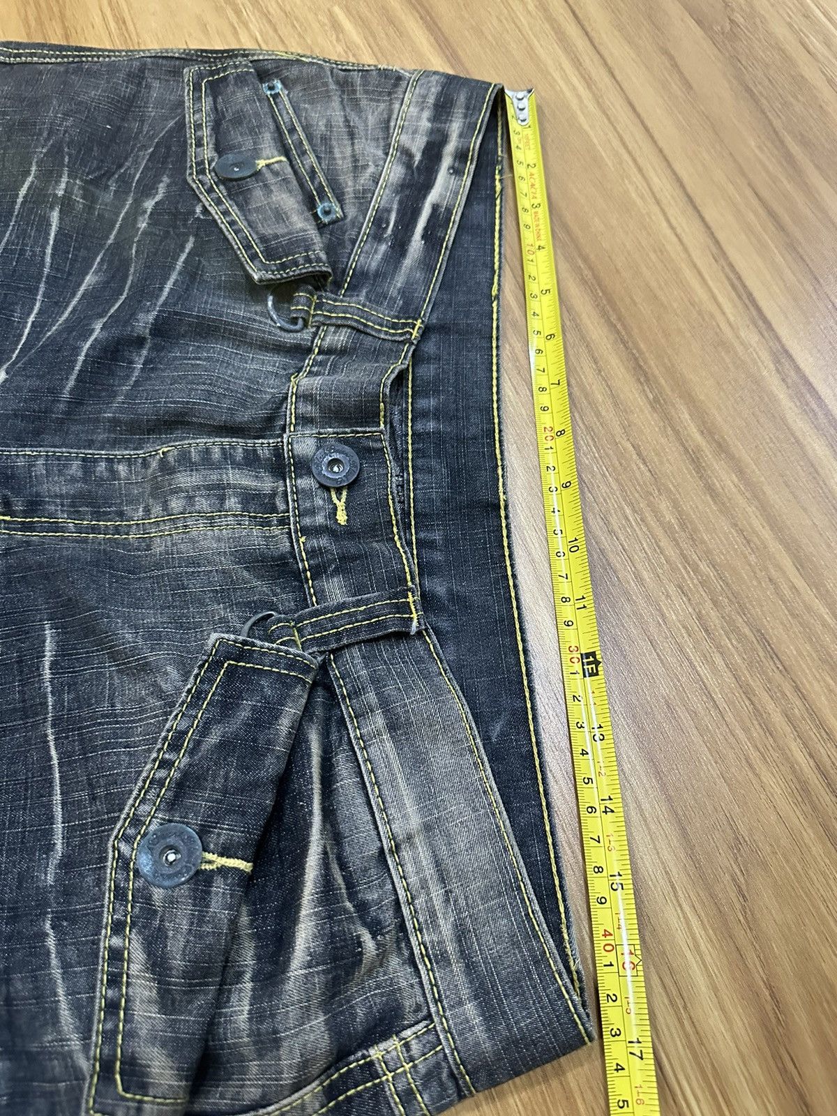 Japanese Brand 1990 - Black Crown Japanese Brand Clawmark Flared Jeans Size US 34 / EU 50 - 15 Thumbnail