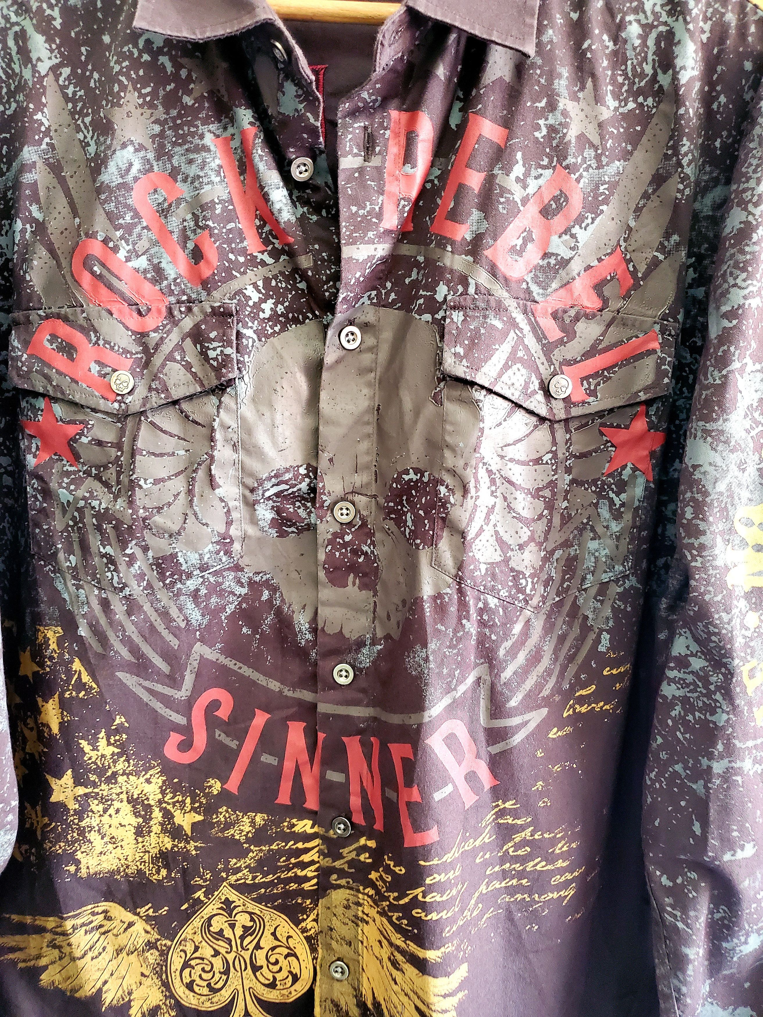 Affliction × Japanese Brand Vintage v2k rock rebel sinner Tshirt size L Size US L / EU 52-54 / 3 - 2 Thumbnail