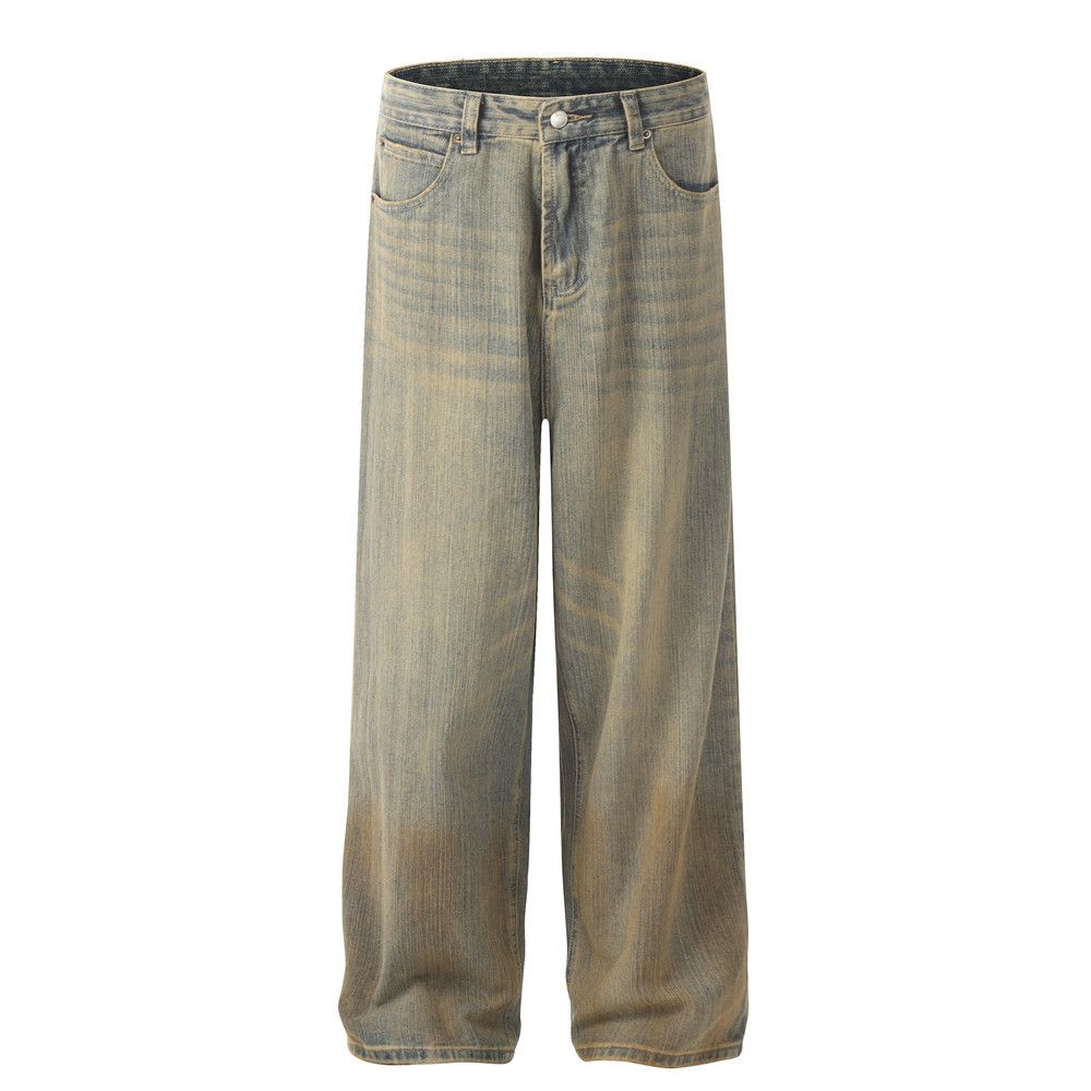 Japanese Brand × Jean Men's trendy punk washed gradient tie-dyed distressed jeans Size US 32 / EU 48 - 1 Thumbnail
