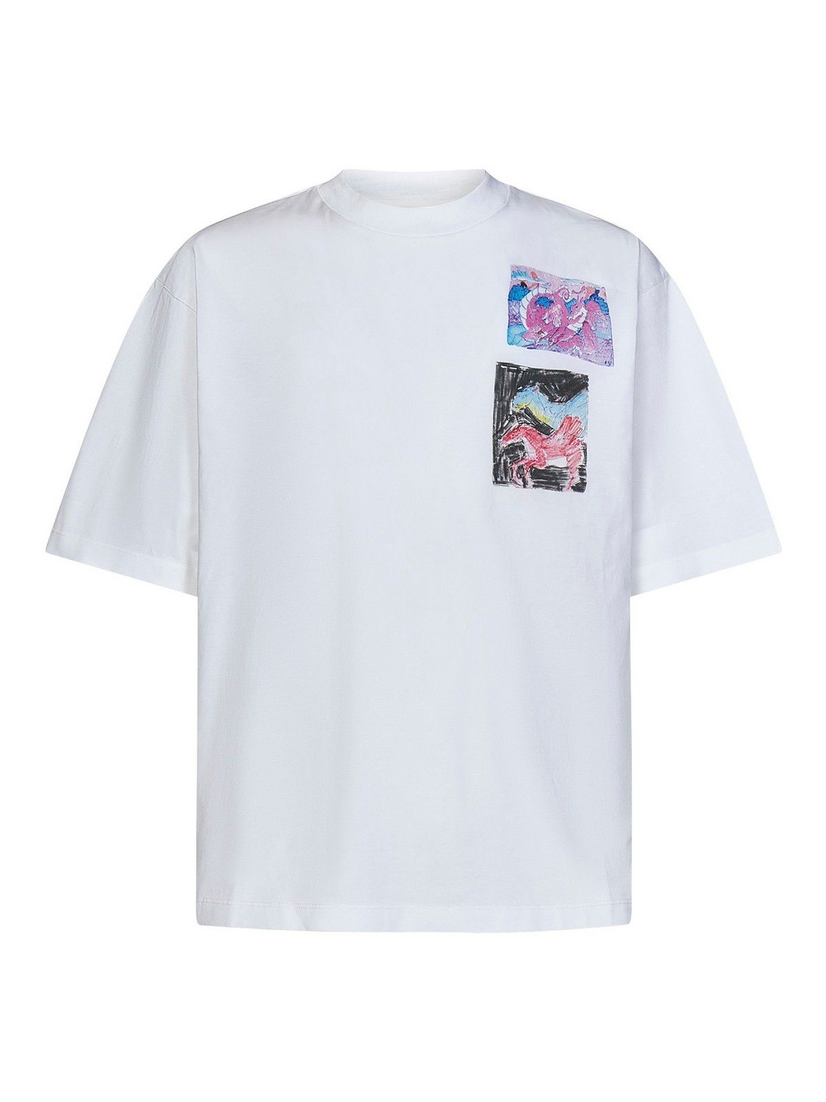 Marni o1y0225 Crewneck T-Shirt in White Size US M / EU 48-50 / 2 - 1 Thumbnail