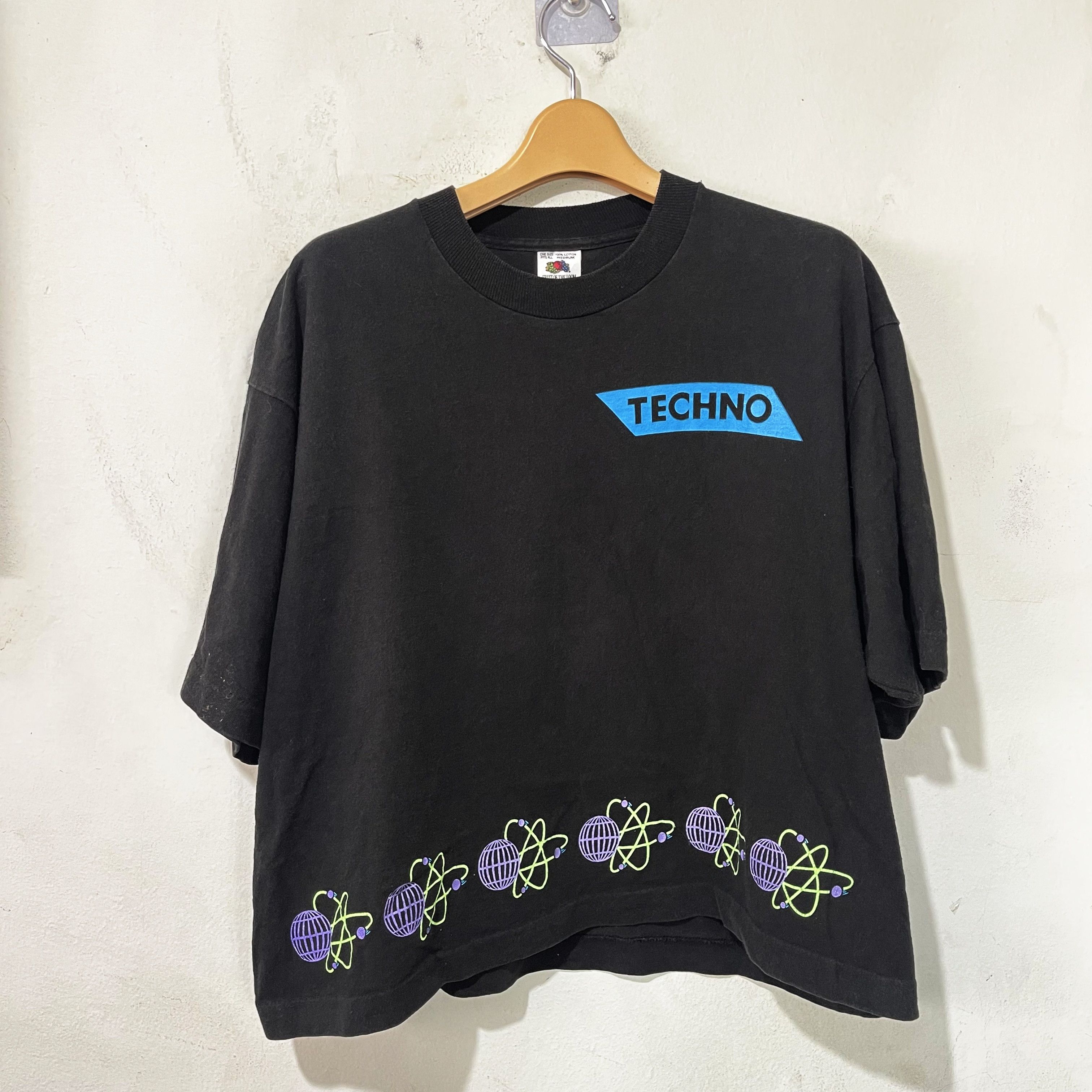 Band Tees Vintage 90s Techno Rave Crop Tops Size XL / US 12-14 / IT 48-50 - 1 Thumbnail