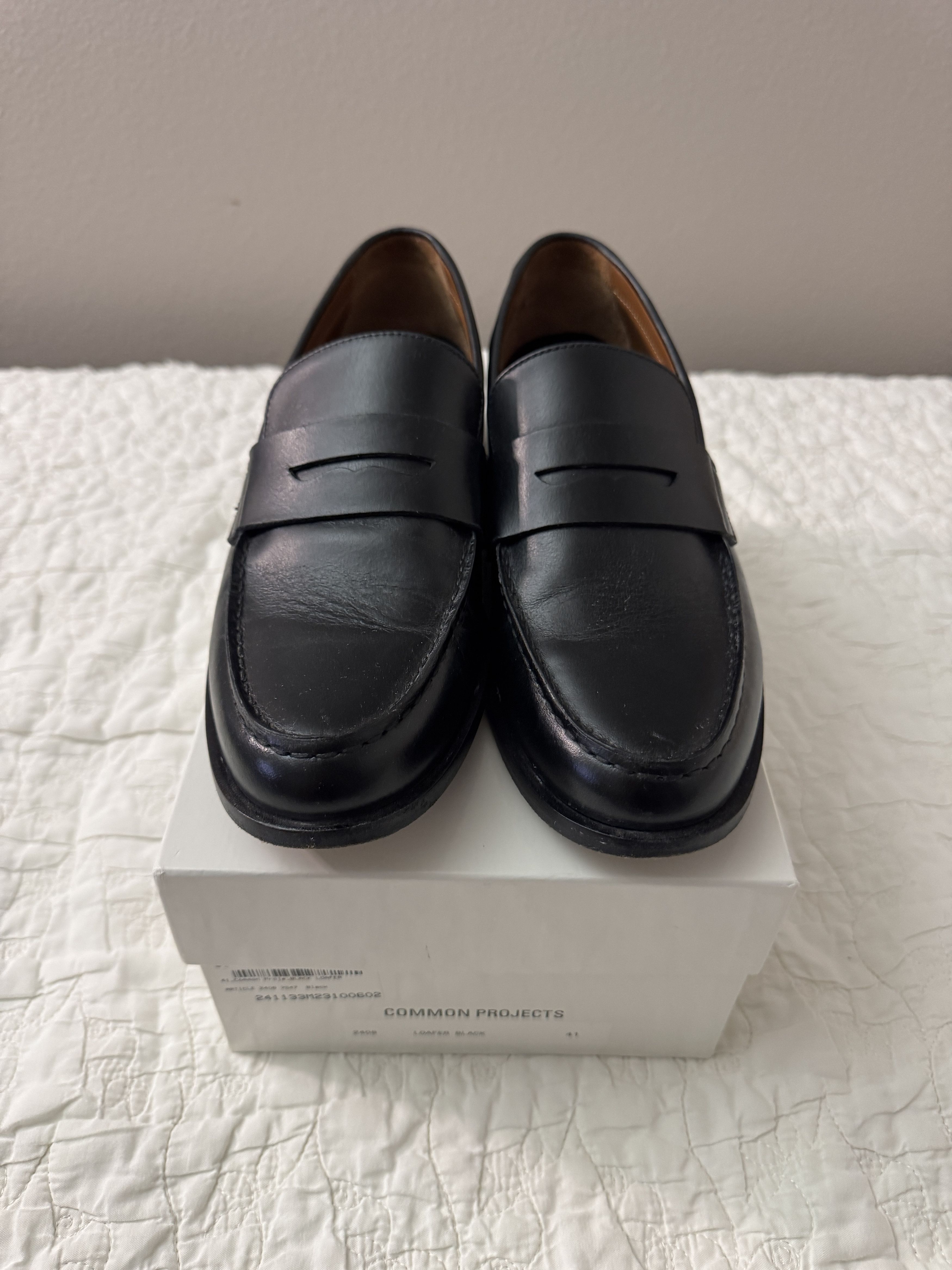 Common Projects Common Projects Black Leather Penny Loafers Size 41 8US Size US 8 / EU 41 - 3 Thumbnail