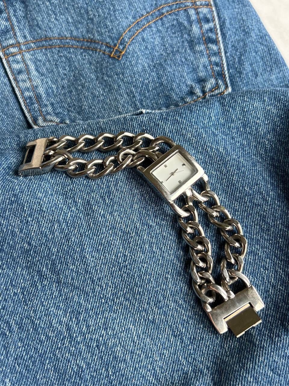 Japanese Brand Vintage Japanese style Chain Metal futuristic Watch Bracelet Size ONE SIZE - 7 Thumbnail