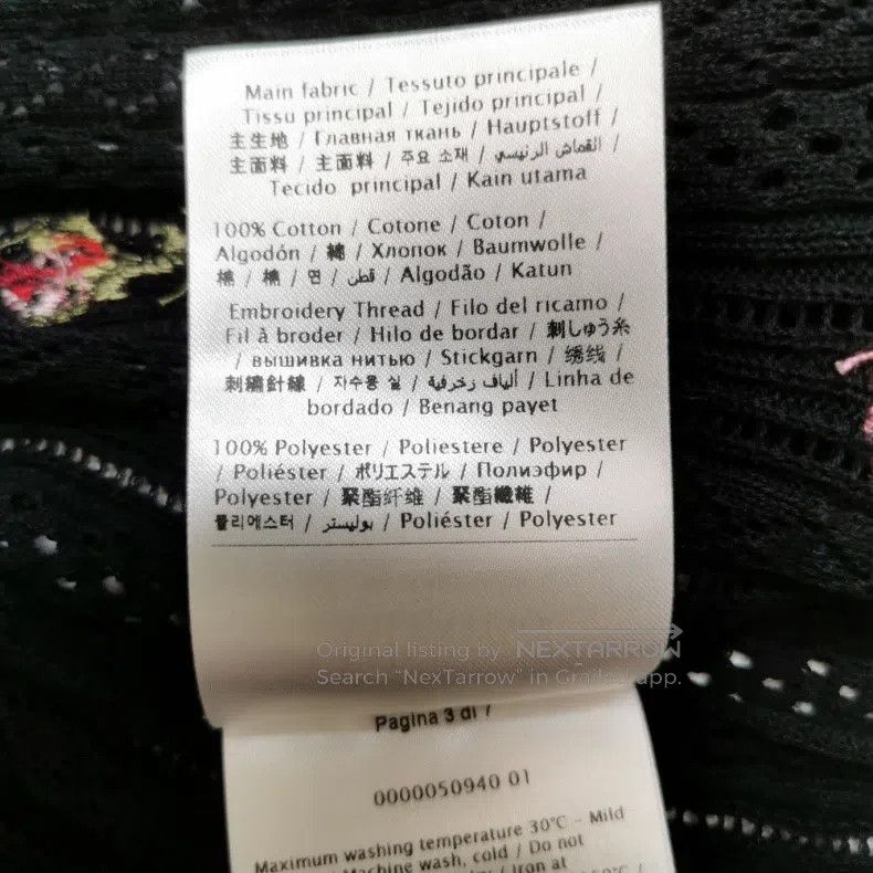 Valentino Valentino Cotton floral pattern crew neck button-down knit Size M / US 6-8 / IT 42-44 - 5 Thumbnail