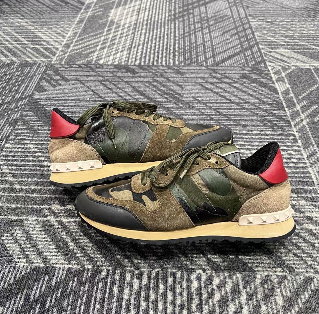 Valentino Valentino Fabric & Leather Camouflage Casual Shoes J42 Size US 7 / IT 37 - 4 Thumbnail