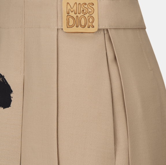 Dior o1w1db11225 451P70 Wrap Mini Skirt in Beige/Black Size 30" / US 8 / IT 44 - 3 Thumbnail