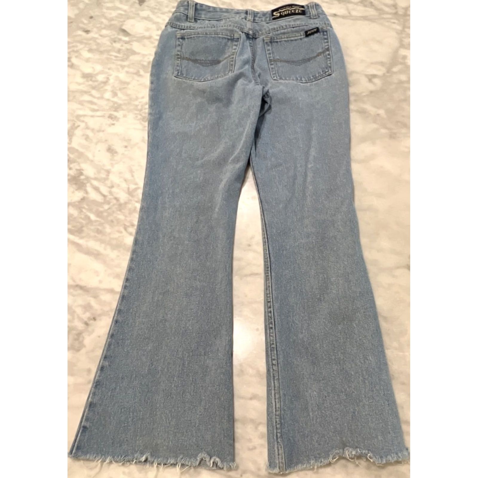 Vintage VINTAGE Stephen Hardy Squeeze Jeans Womens 7/8 Graffiti Flare Bell Bottom Jeans 28” 29” Blue Mens/Womens Size 28" / US 6 / IT 42 - 3 Thumbnail