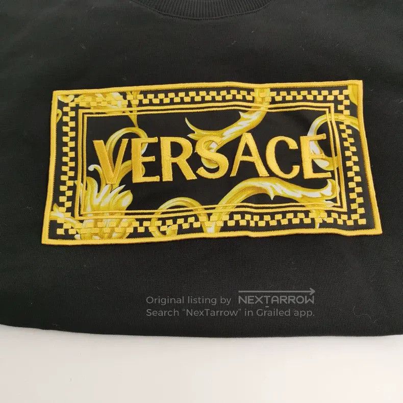 Versace Versace Cotton letter logo crew neck sweatshirt Size US L / EU 52-54 / 3 - 3 Thumbnail