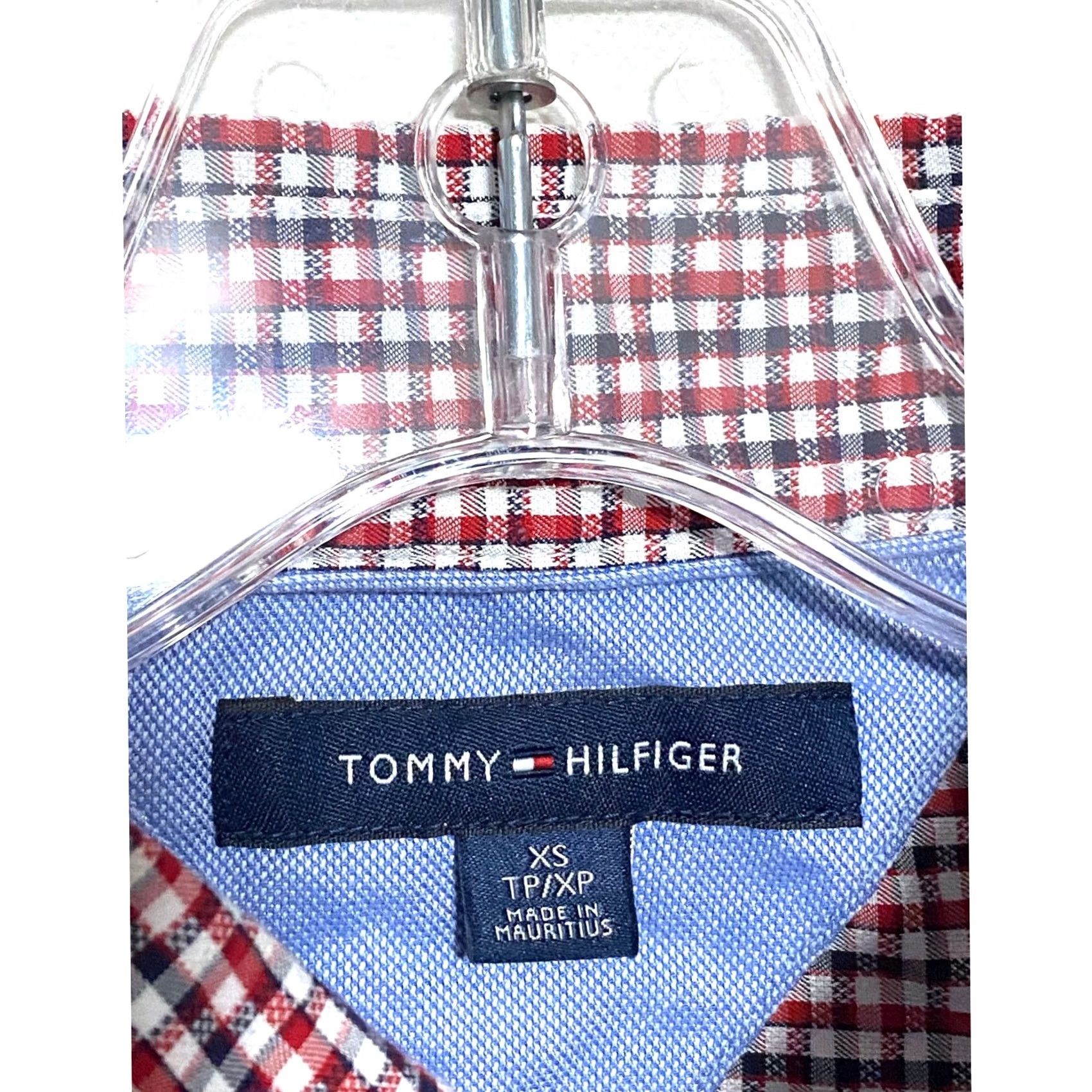 Tommy Hilfiger Tommy Hilfiger Button Shirt Mens XS Red White Blue Check Preppy Classic Workwear Shirts Button-Up Shirt Size US XS / EU 42 / 0 - 6 Thumbnail