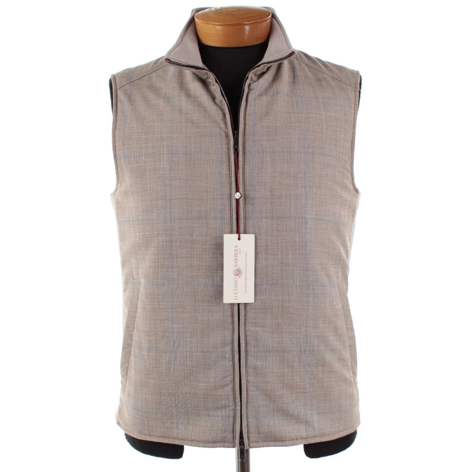 Luciano Barbera Vest Size L US In Beige Wool Blend