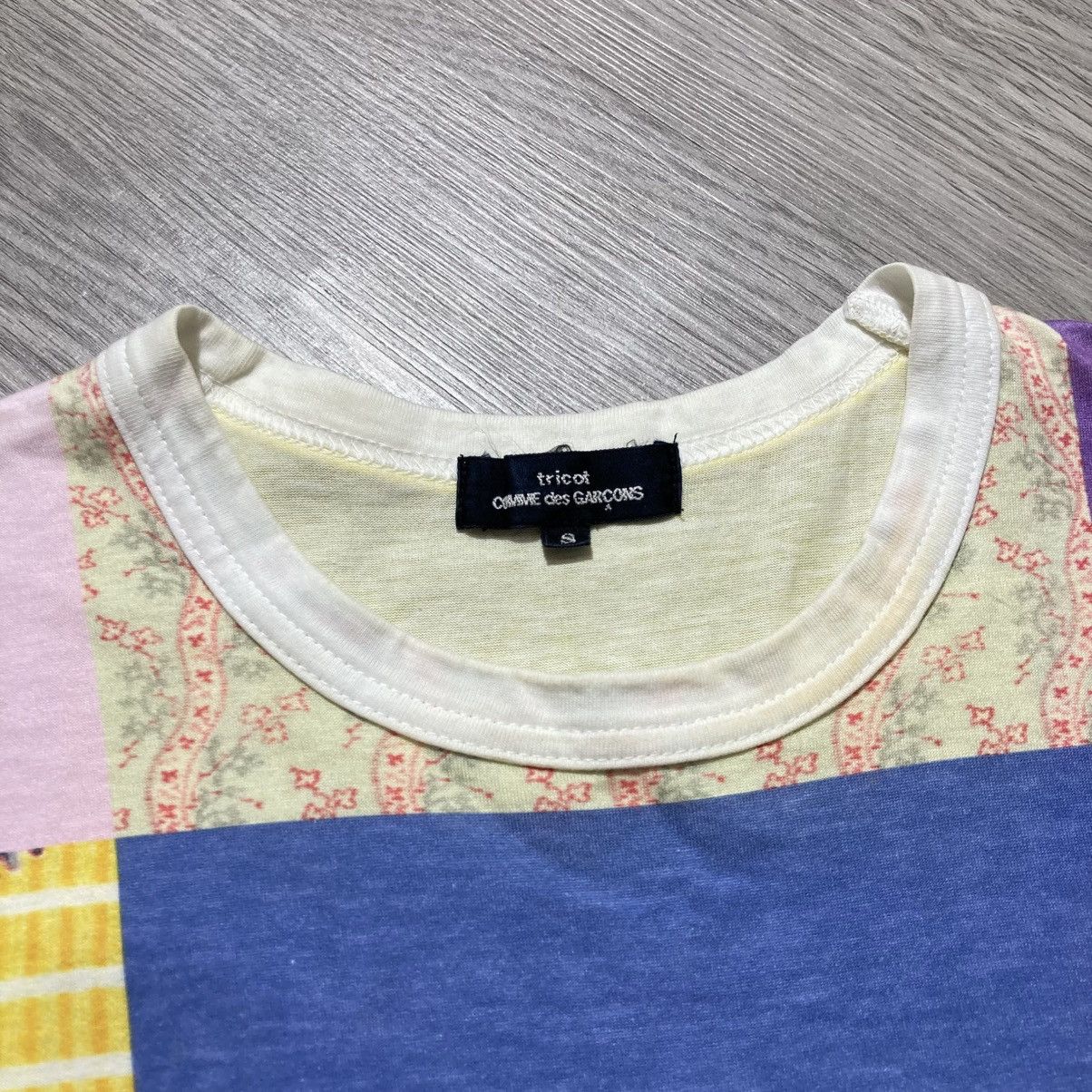 Japanese Brand 🇯🇵Vintage Tricot Comme Des Garcons Multi Pattern Tee Designer Size US XS / EU 42 / 0 - 8 Thumbnail