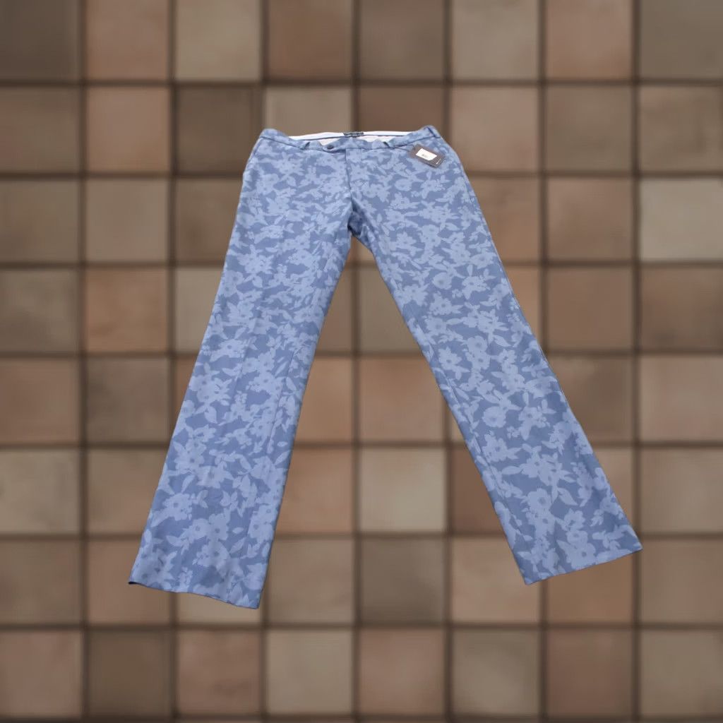 Peter Millar Peter Millar Pants Mens 33 X 32 Floral Straight Chino Business Casual Formal Travel Golf NEW Blue Pants Mens Regular Straight Chino Peter Millar Size US 33 - 1 Thumbnail