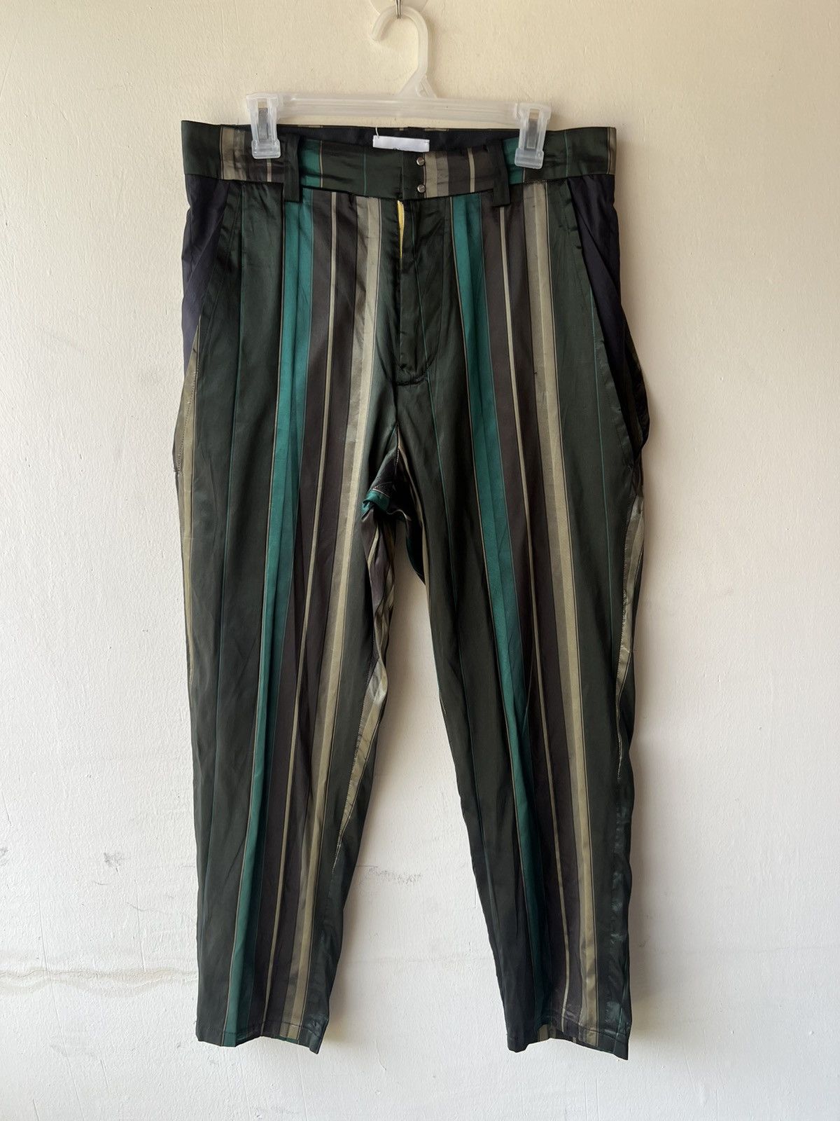 Cristaseya SISE Japan Triacetate + Silk Psychedelic Trouser Pant Size US 31 - 2 Thumbnail