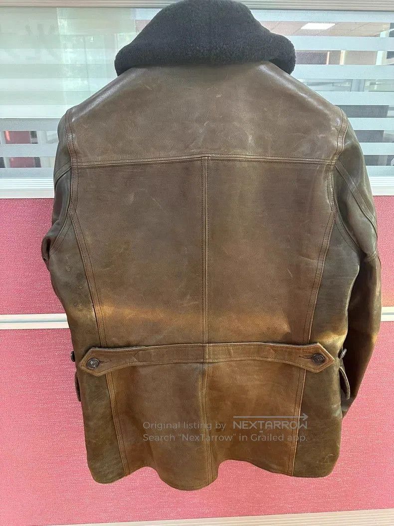 The Real McCoy's Nigel Cabourn Shearling Collar Horsehide Coat. Size US XL / EU 56 / 4 - 2 Thumbnail