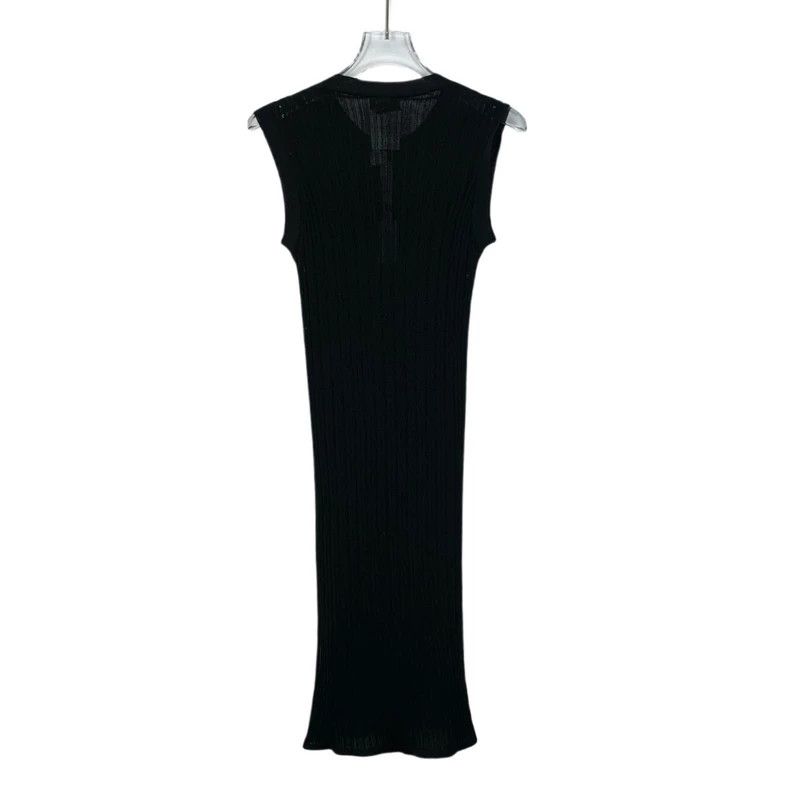 Chanel Chanel Black logo diamond round neck sleeveless silk knitte Size XS / US 0-2 / IT 36-38 - 2 Thumbnail