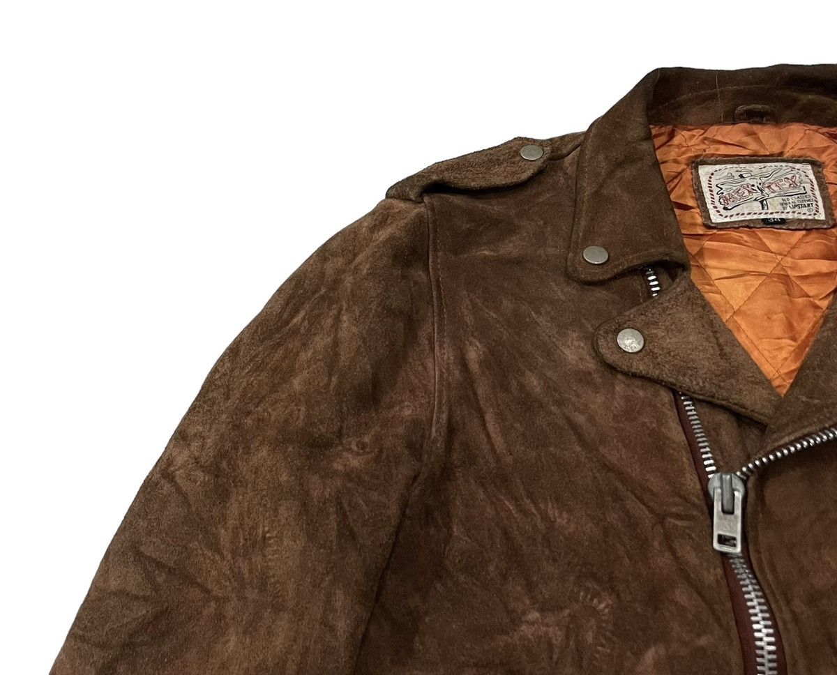 Schott Vintage Mextex Double Collar Biker Suede Leather Jacket Size US S / EU 44-46 / 1 - 5 Thumbnail