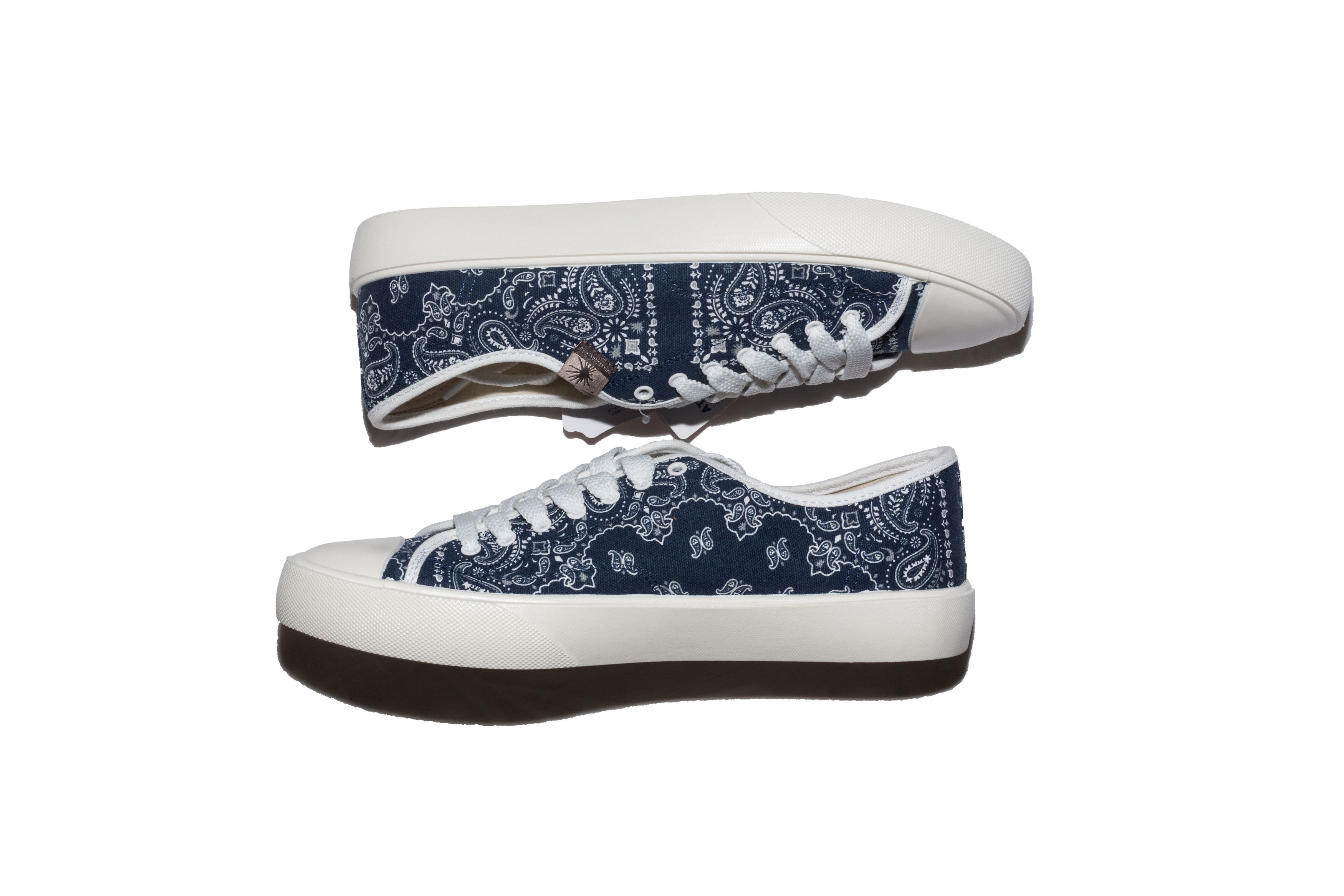 Maison MIHARA YASUHIRO Navy Paisley Lace Up Court Shoes Size US 10 / EU 43 - 8 Thumbnail