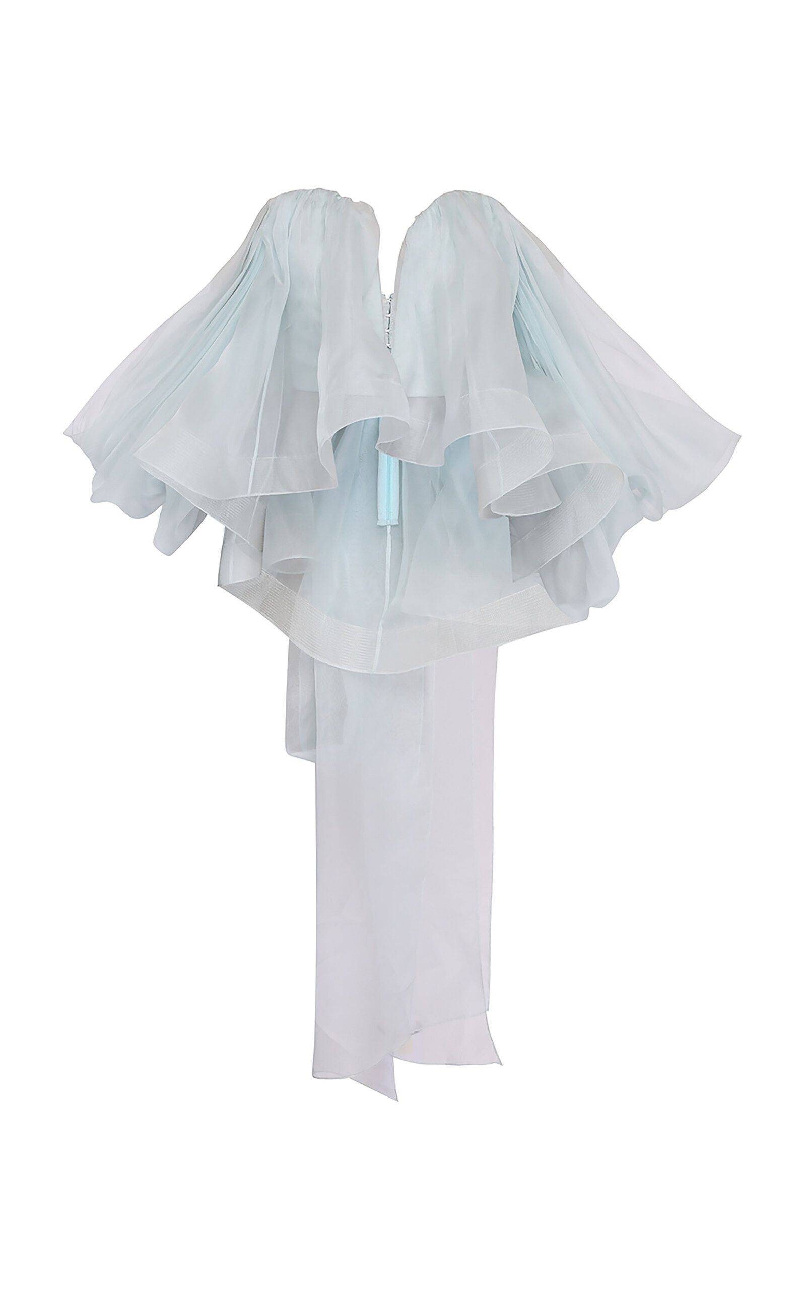 Zimmermann oc11z1025 Crush Strapless Bodice in Mint Blue Size L / US 10 / IT 46 - 1 Thumbnail