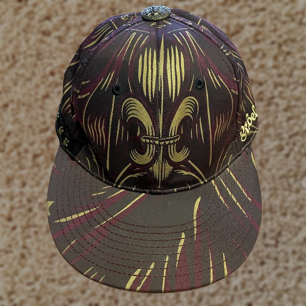 ESPIRIT Rebel Spirit Hat Cap Fitted L XL Black Fleur De Lis Embroidered Graphic Mens Size ONE SIZE - 1 Thumbnail