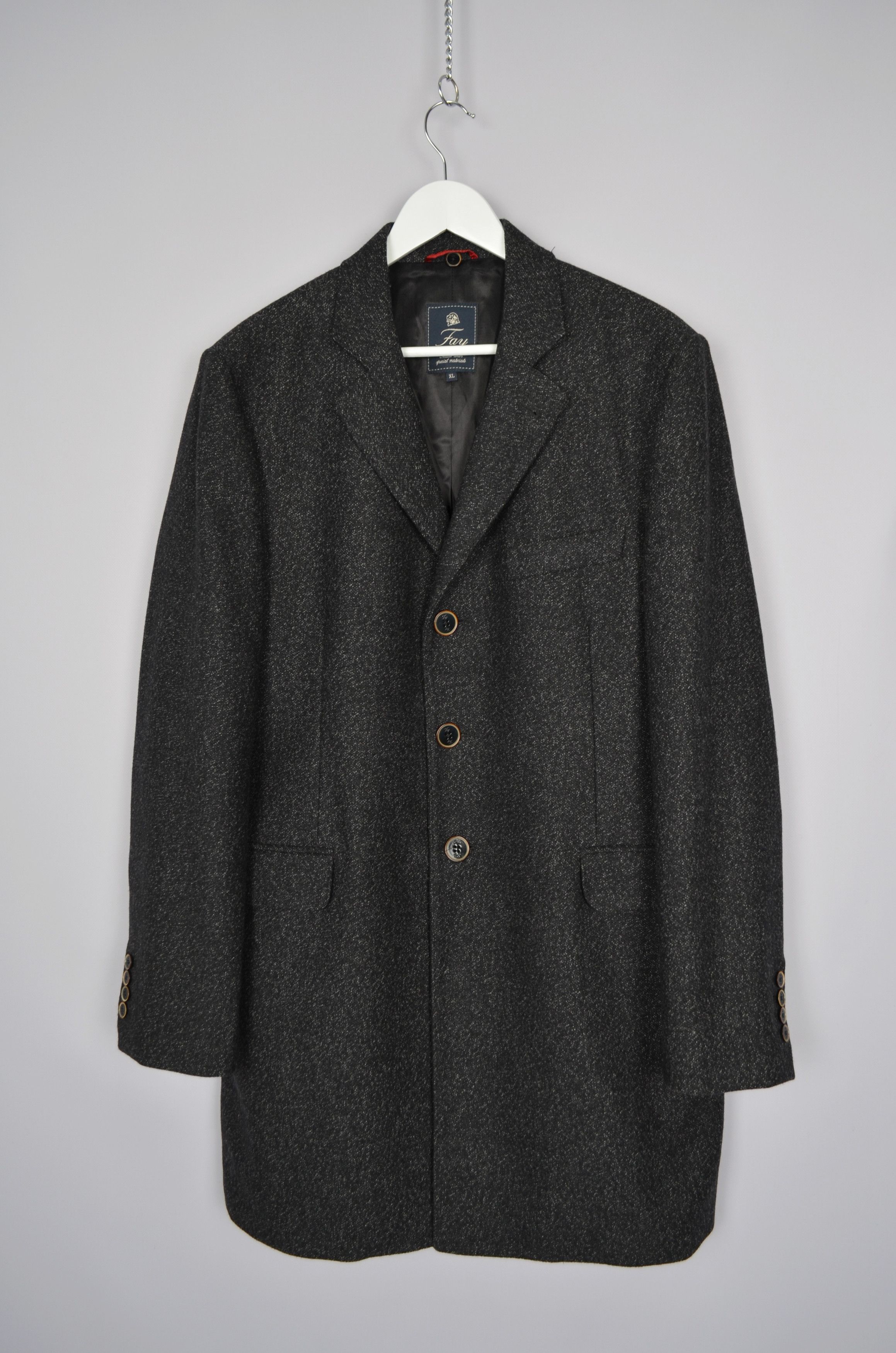 Designer × Fay Fay Wool Lined Jacket Overcoat Coat Made in Italy Luxury Size US XL / EU 56 / 4 - 1 Thumbnail