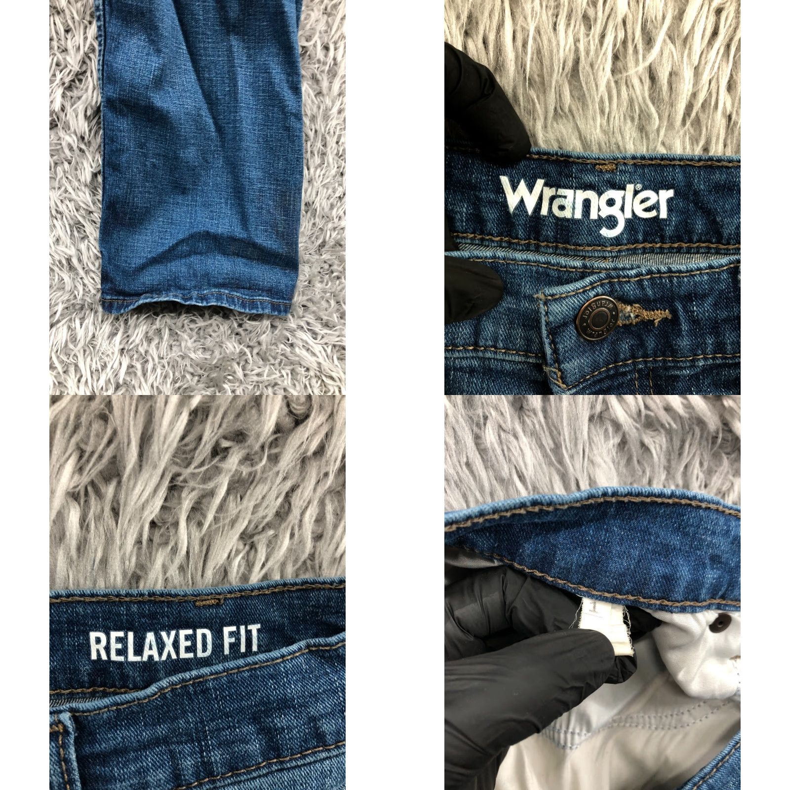Wrangler Wrangler Jeans - Relaxed Straight Mid Rise Blue 32x30 Mens Regular Denim 5-Pocket Belt Loops Cotton Blend Size US 32 / EU 48 - 8 Thumbnail