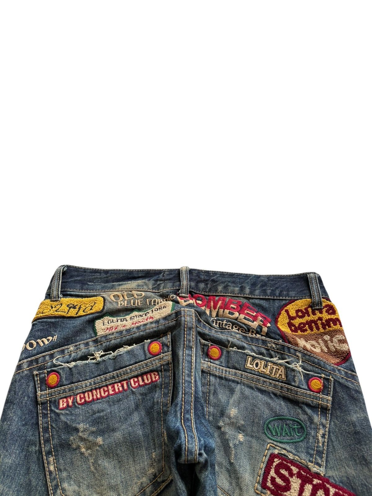 Japanese Brand Vintage Lolita Embellished Mud Wash Distressed Jeans Size US 30 / EU 46 - 8 Thumbnail