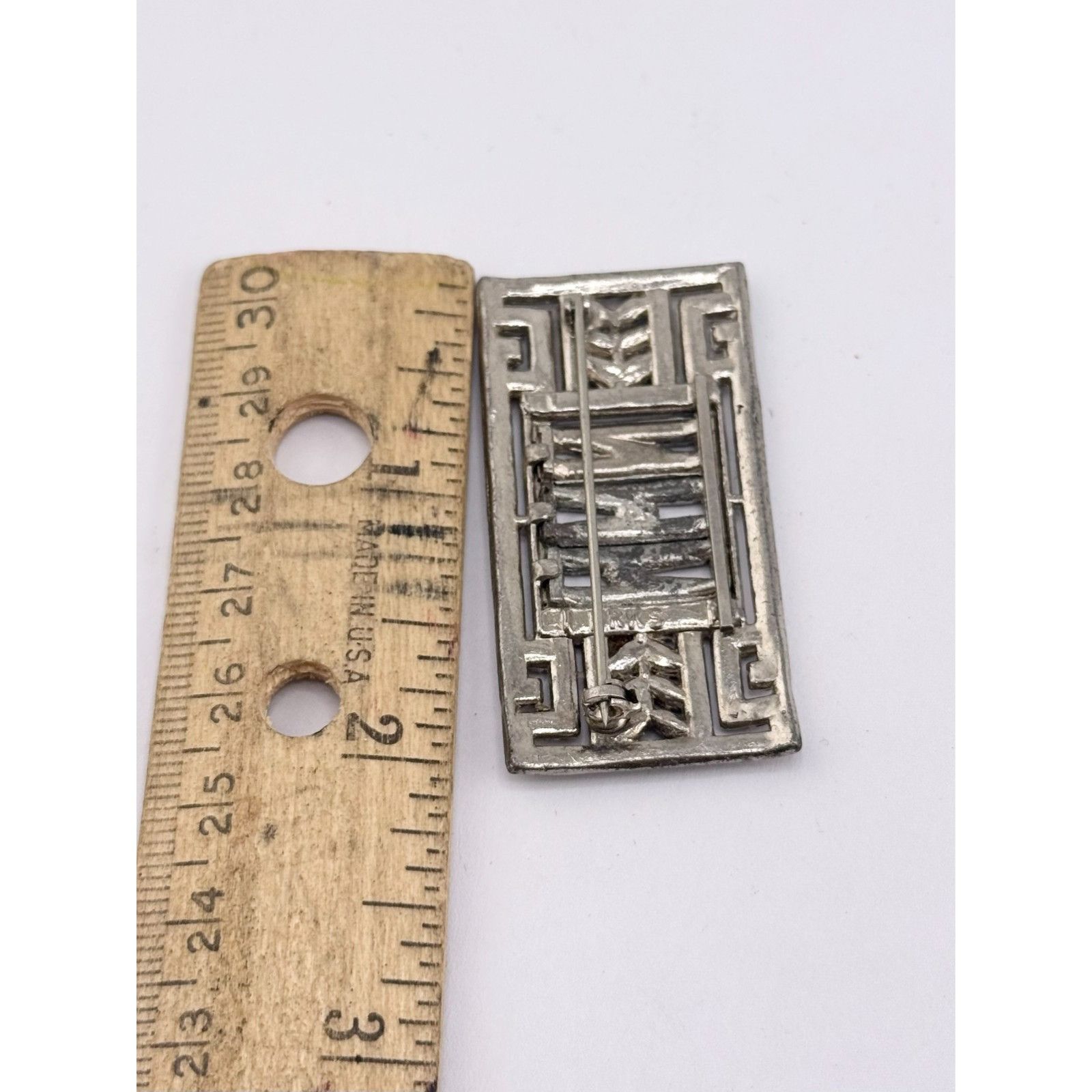 Vintage Estate brks Art deco monogrammed brooch pin Size ONE SIZE - 4 Thumbnail