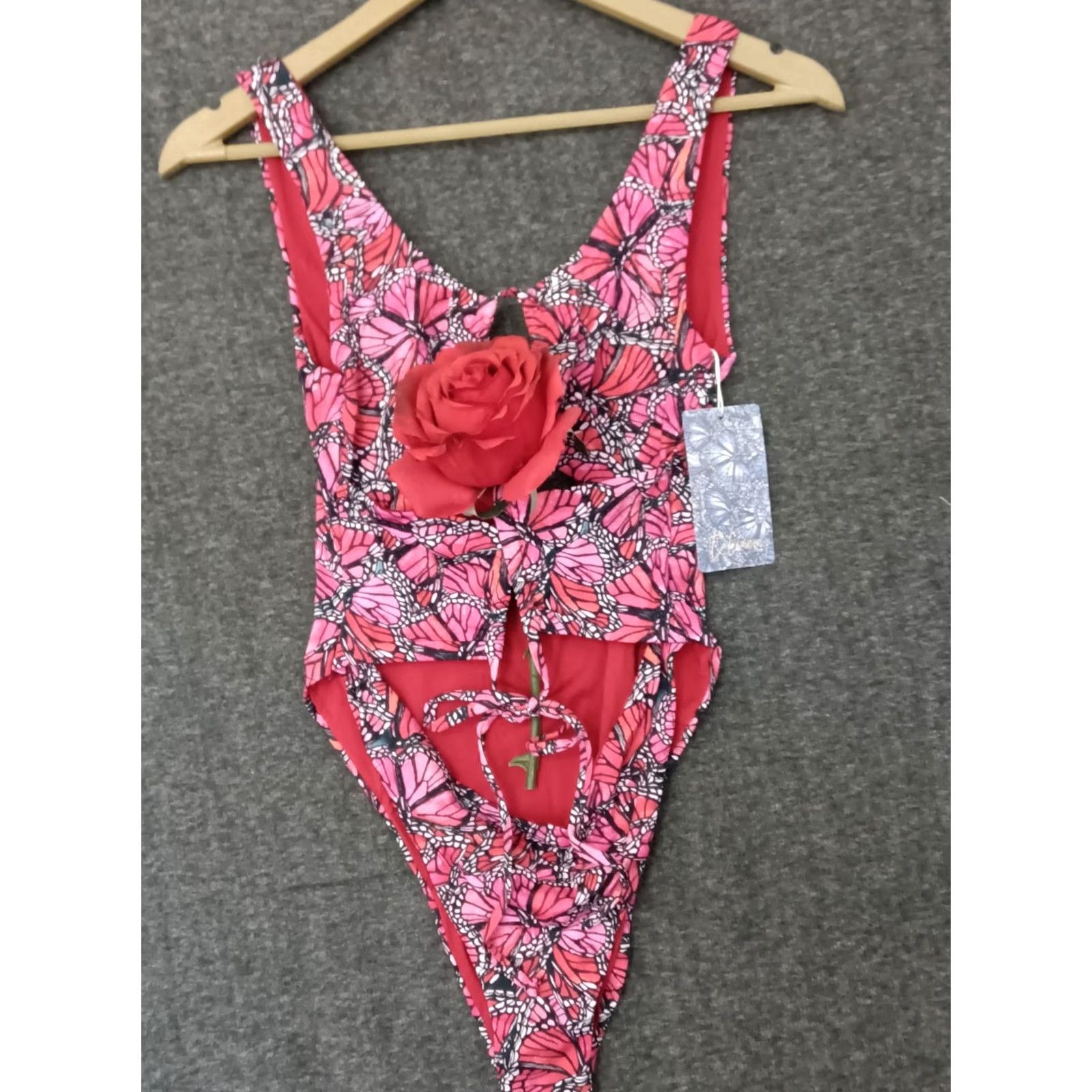 Triangl Toluca Papillon One Piece Swimsuit S Women Beach Solid Nylon Spandex Size ONE SIZE - 2 Thumbnail