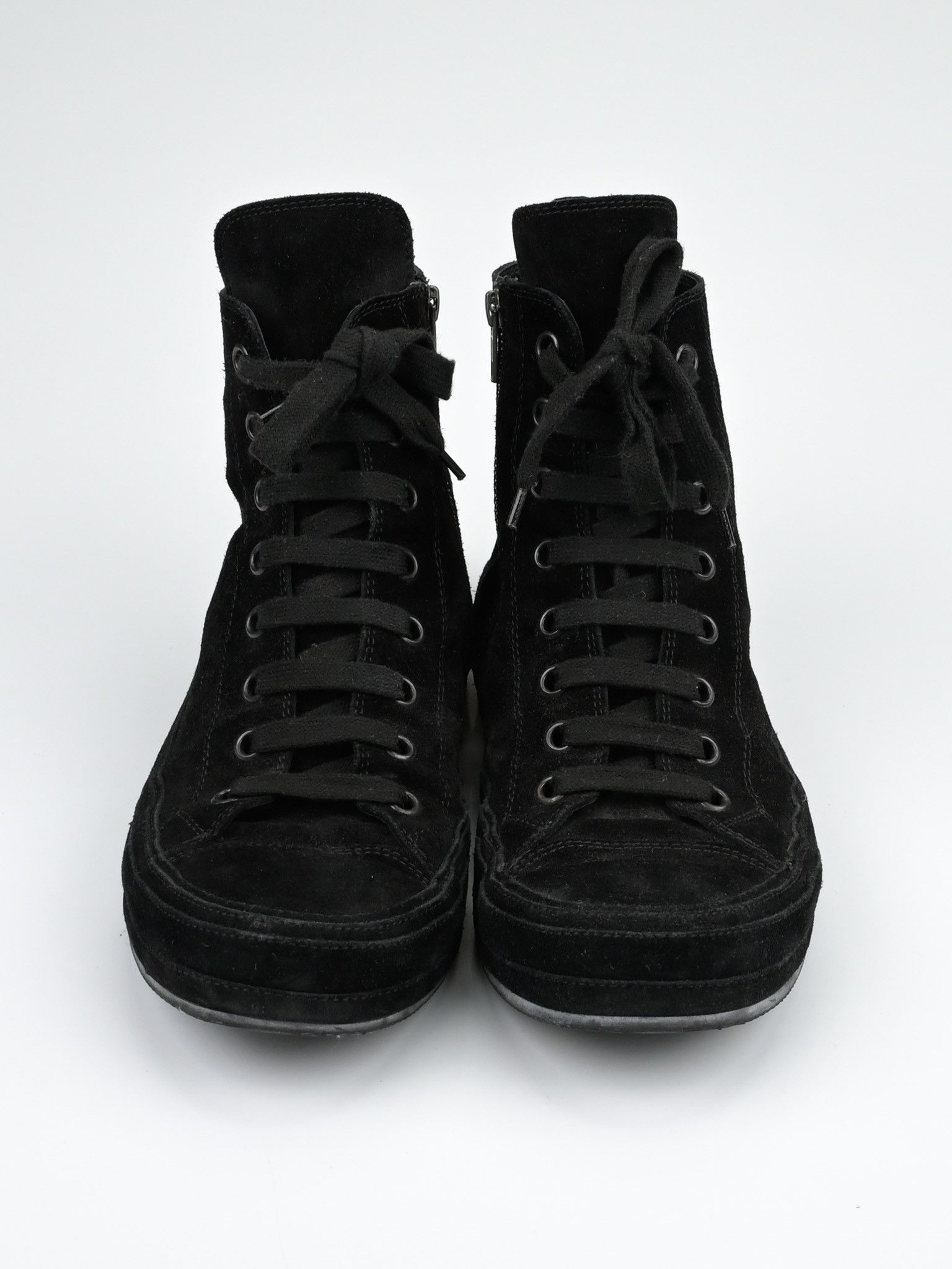 Ann Demeulemeester Orvo High-Top Suede Leather Sneakers Size US 9 / EU 42 - 2 Thumbnail