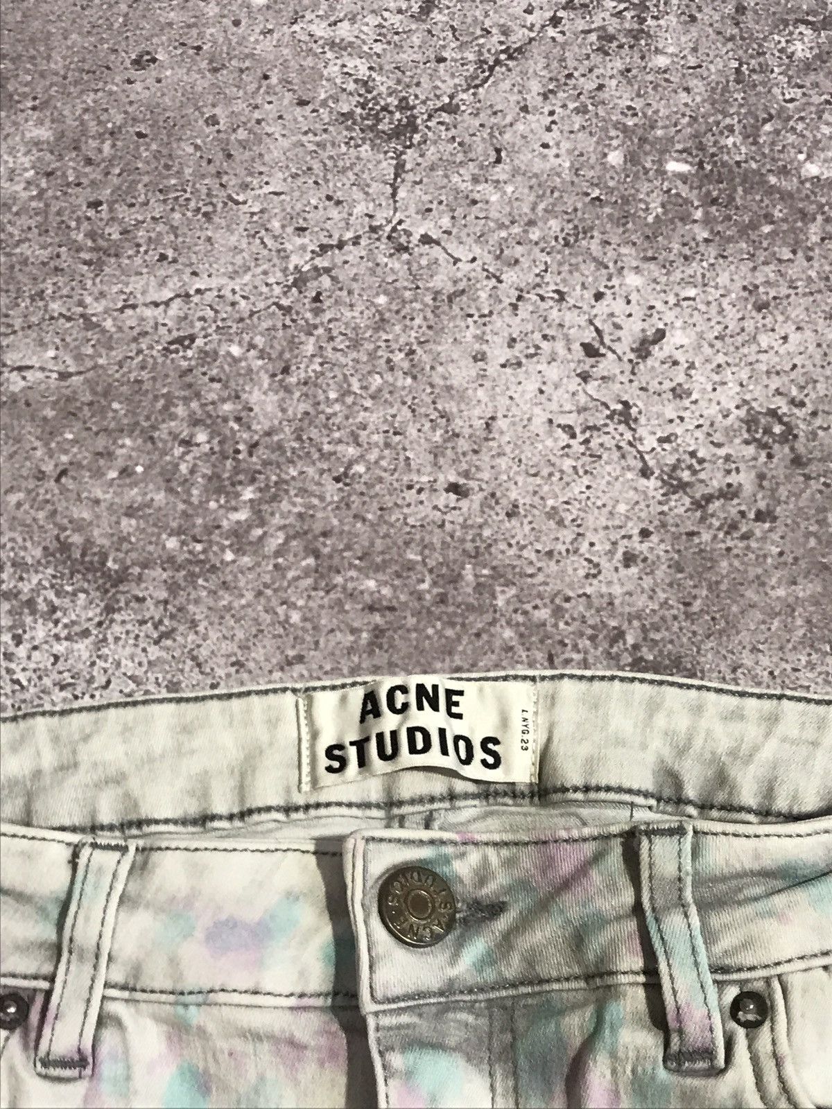 Acne Studios Acne Studios Tie-Dye Skinny Jeans Multicolor Designer Denim Size 24" / US 00 / IT 34 - 7 Thumbnail
